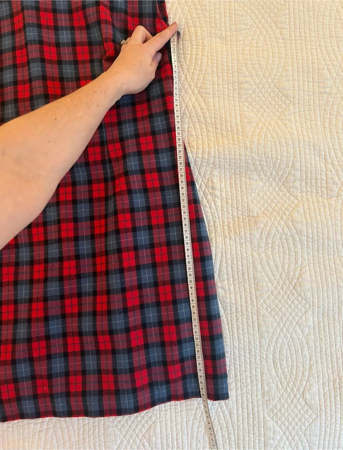 Hand sewn Plaid Mini Dress image indicator(4)