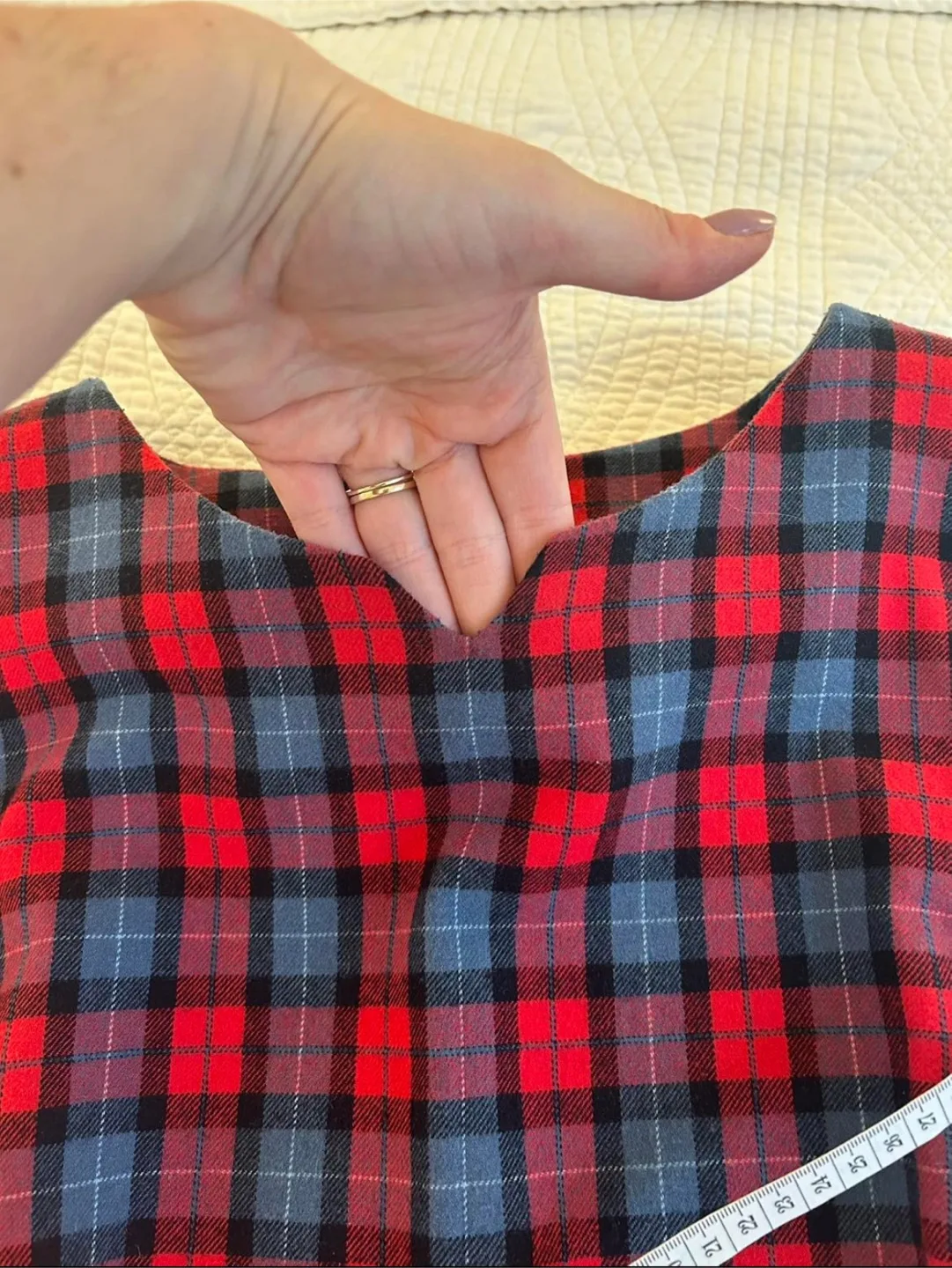 Hand sewn Plaid Mini Dress image indicator(6)