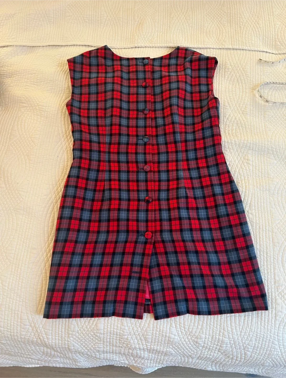 Hand sewn Plaid Mini Dress image indicator(7)