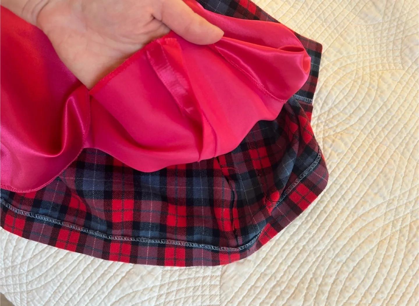 Hand sewn Plaid Mini Dress image indicator(9)