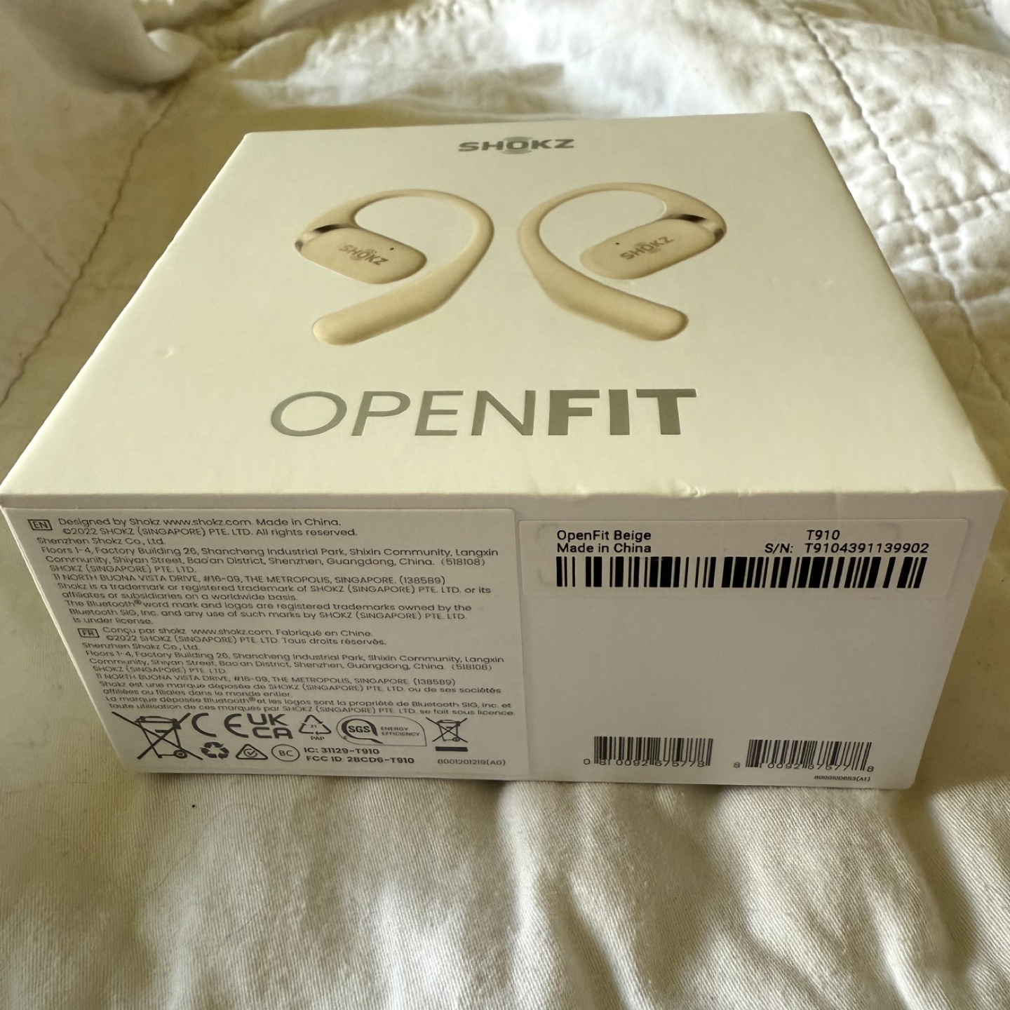 🧡 Shokz OpenFit Open-Ear True Wireless Earbuds - Beige - photo 2