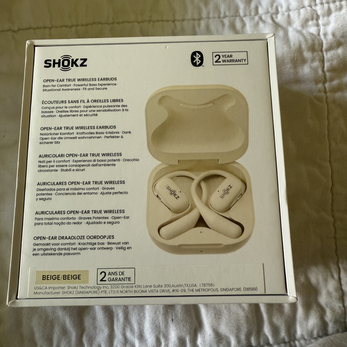 🧡 Shokz OpenFit Open-Ear True Wireless Earbuds - Beige - photo 4