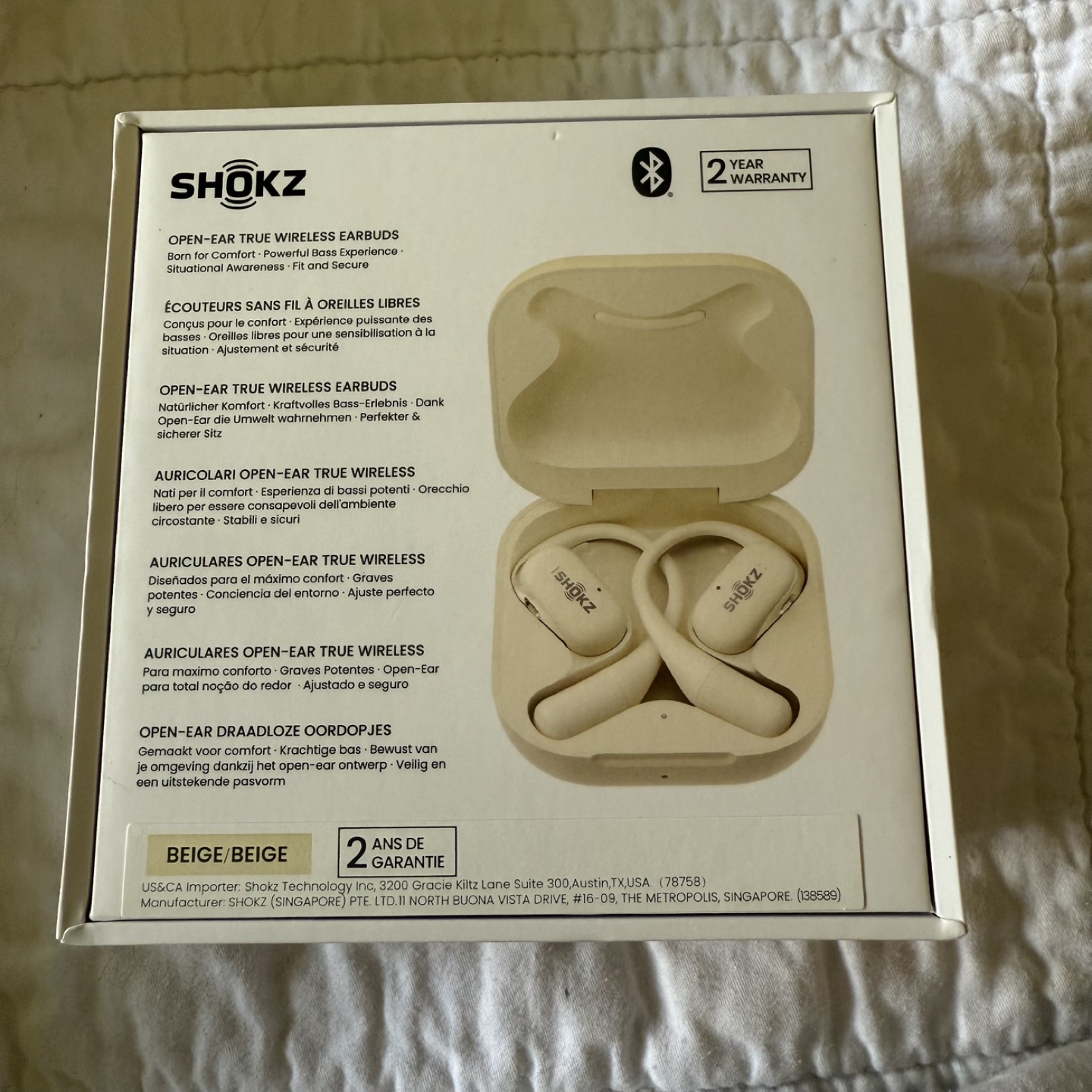 🧡 Shokz OpenFit Open-Ear True Wireless Earbuds - Beige - photo 3