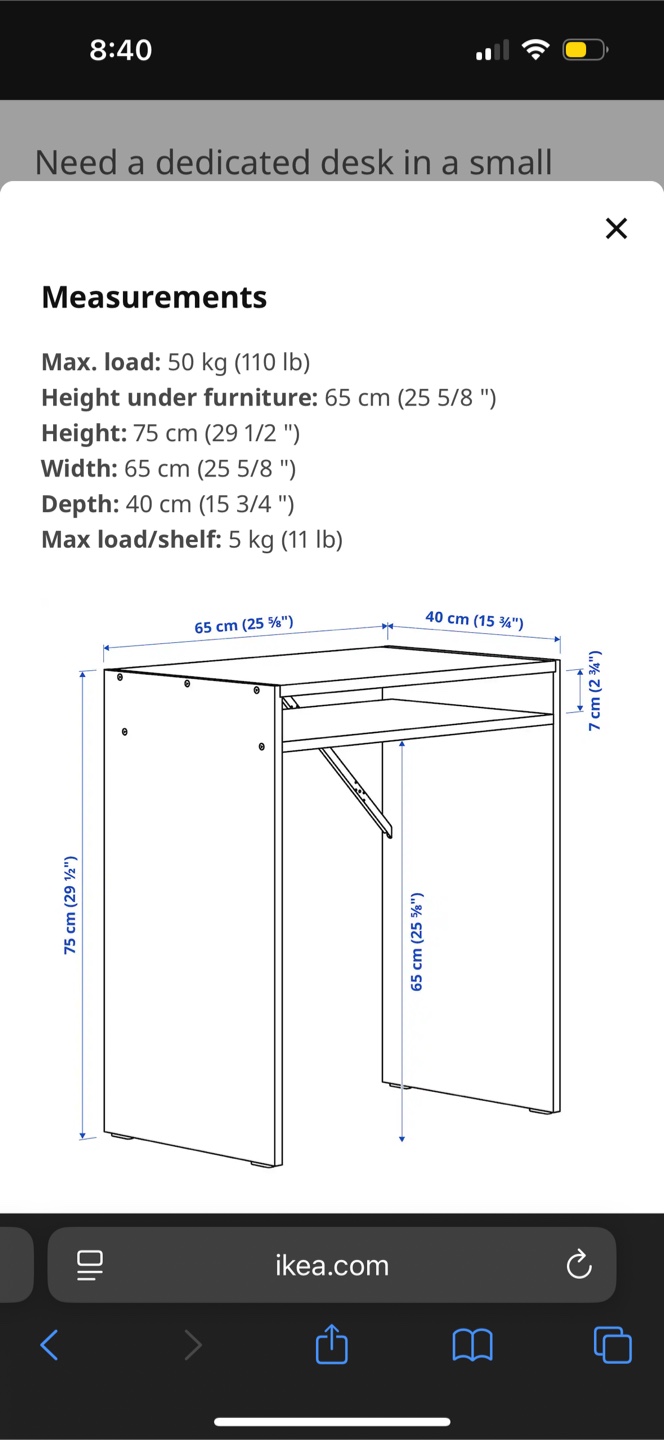 IKEA White Desk - photo 3