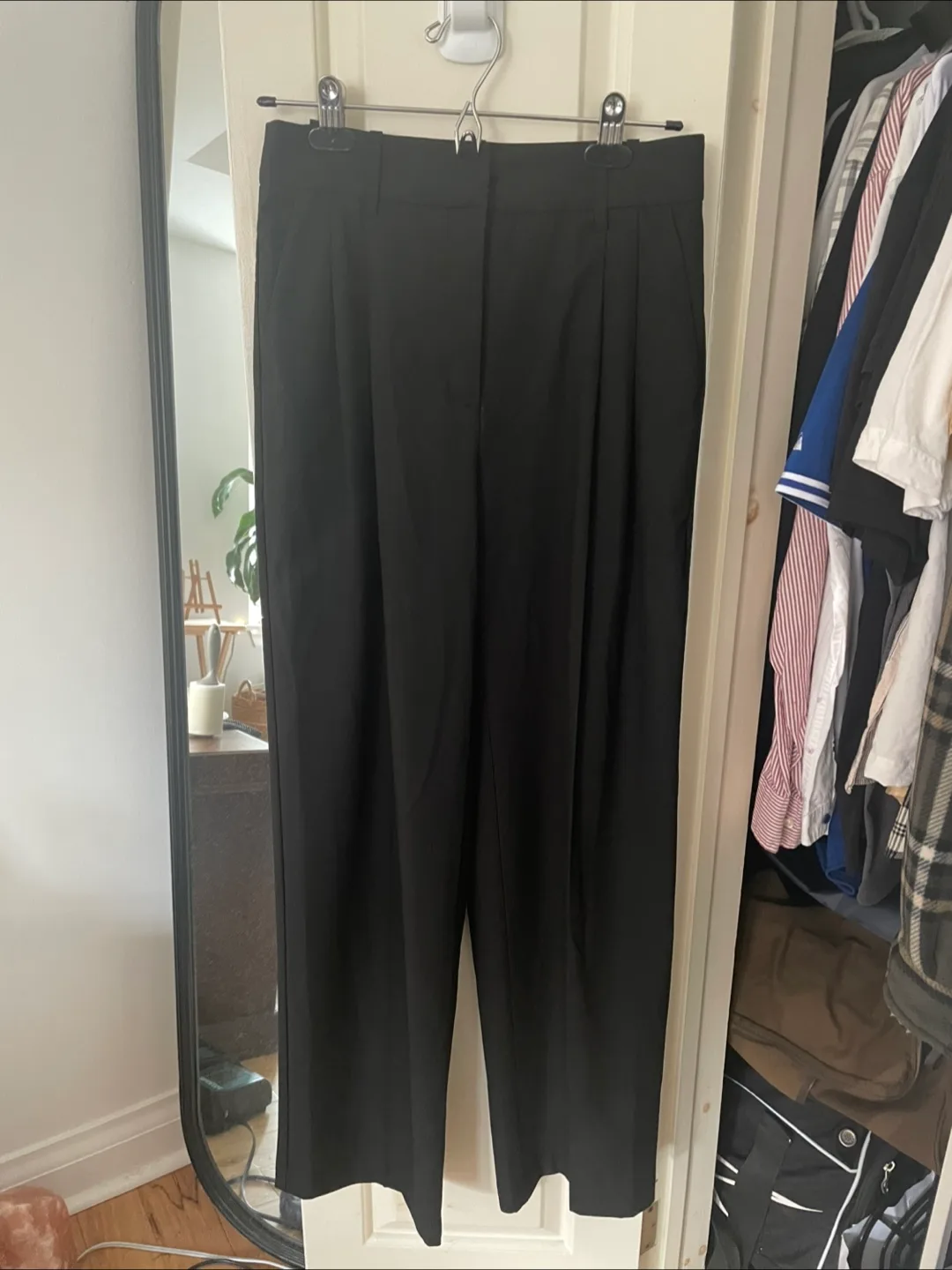 Oak + Fort Black Wide Leg Trousers - Size 4 thumbnail