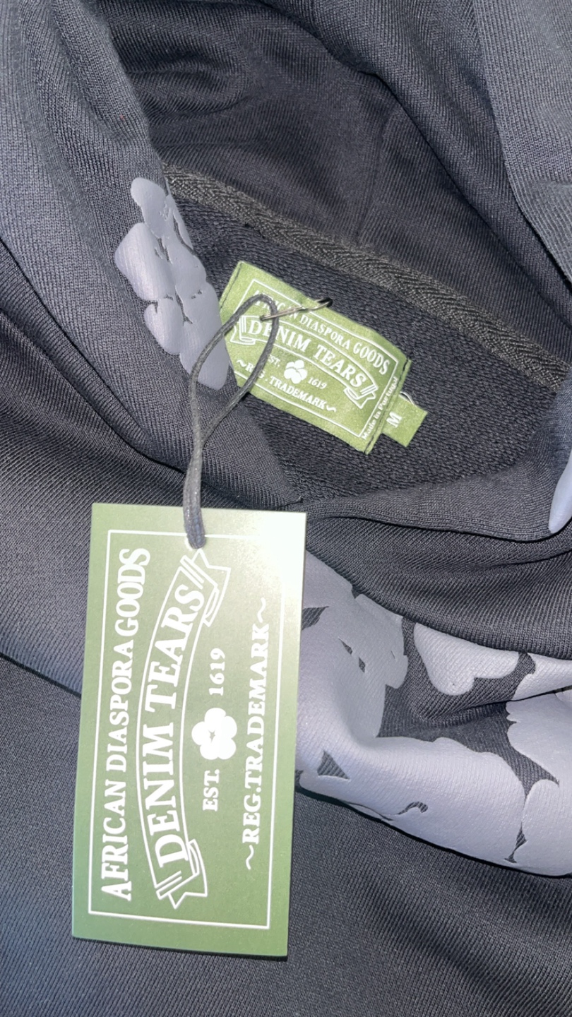 Denim Tears Black Flower Hoodie - photo 2