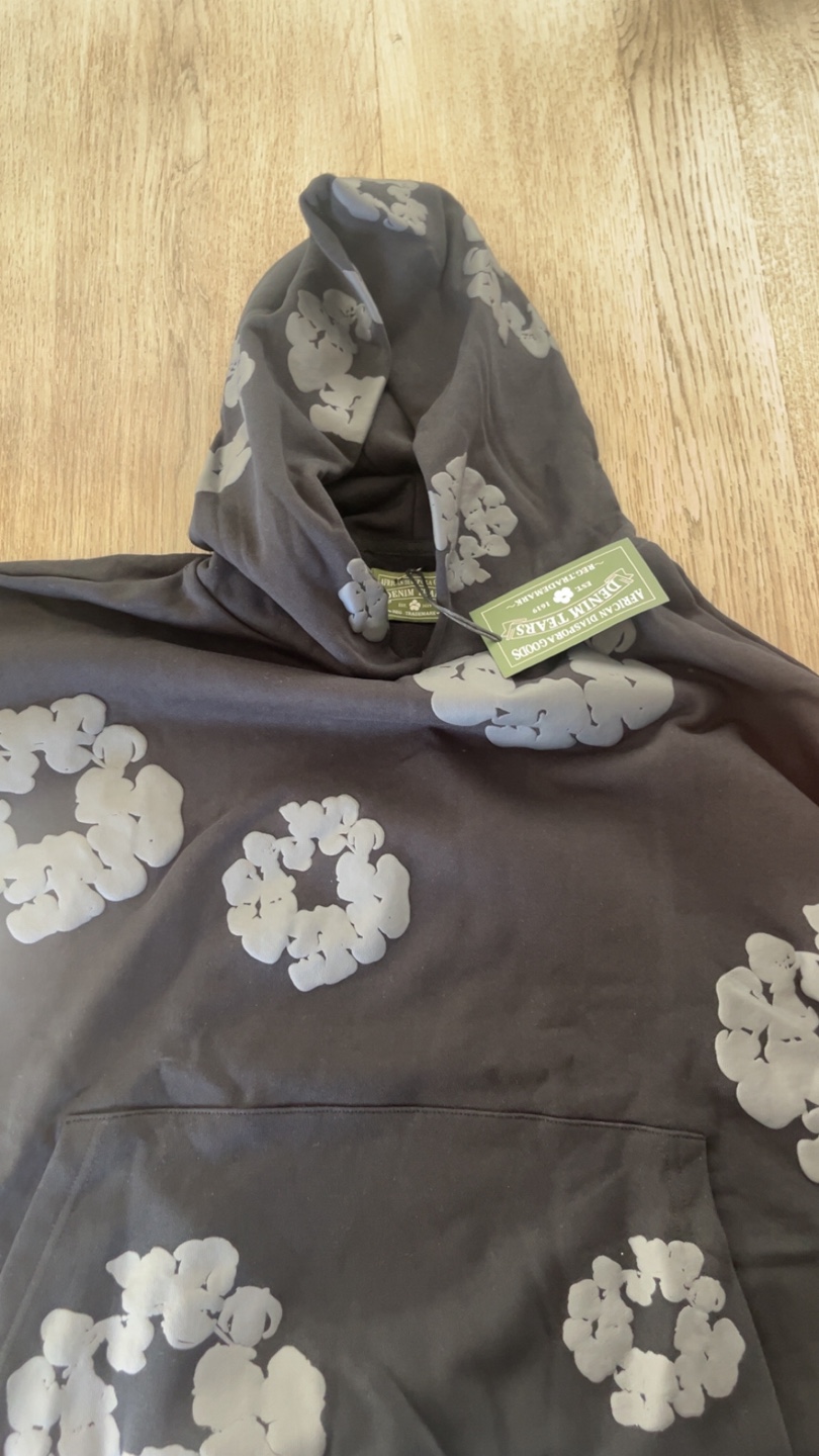 Denim Tears Black Flower Hoodie