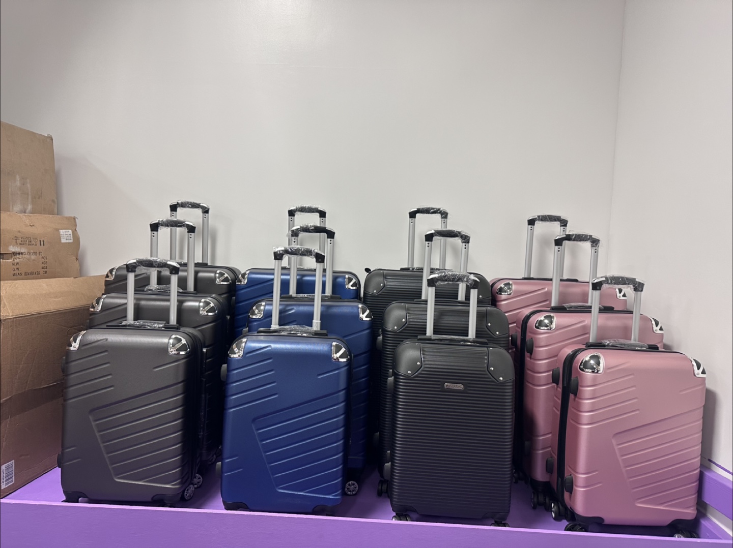 Set of Rolling Suitcases - Various Colors