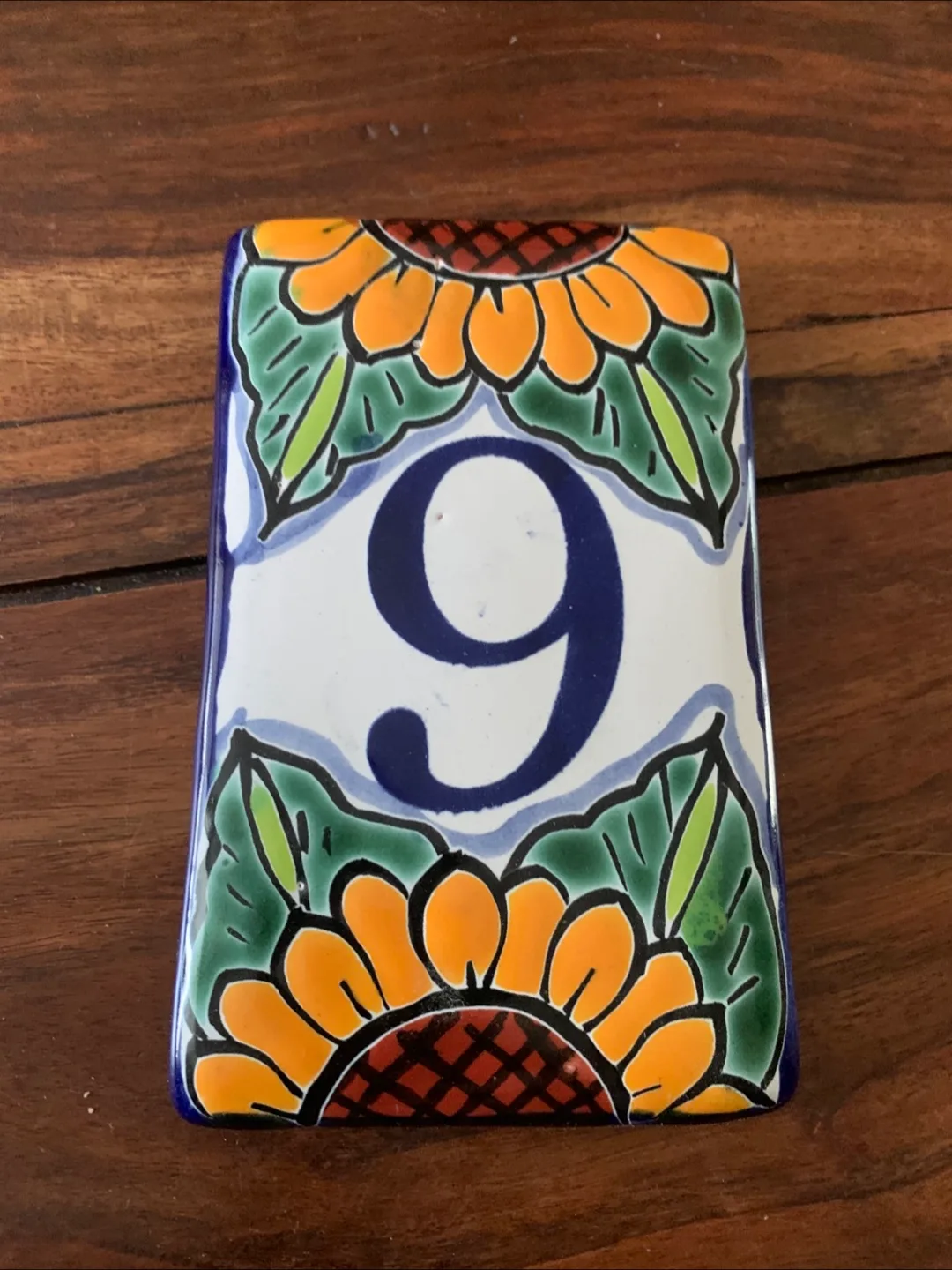 Mexican Talavera Tile number thumbnail