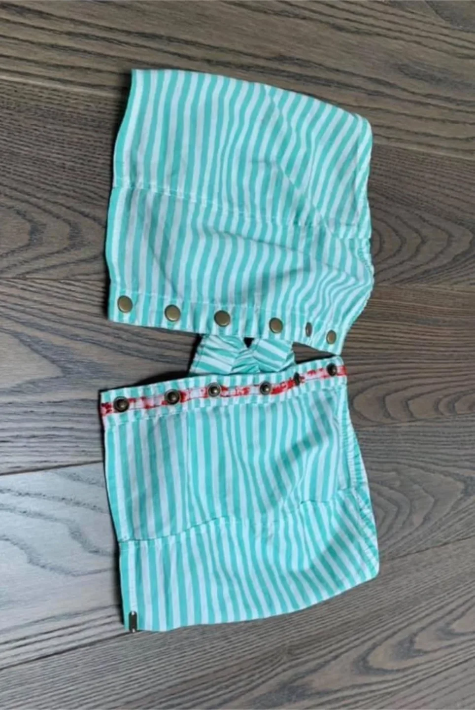 Mint Green Striped Tube Top thumbnail