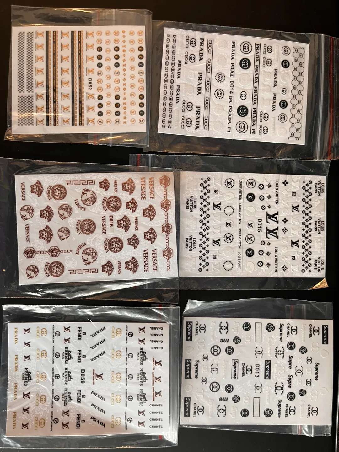 Nail art sticker sheets - Designer logos thumbnail