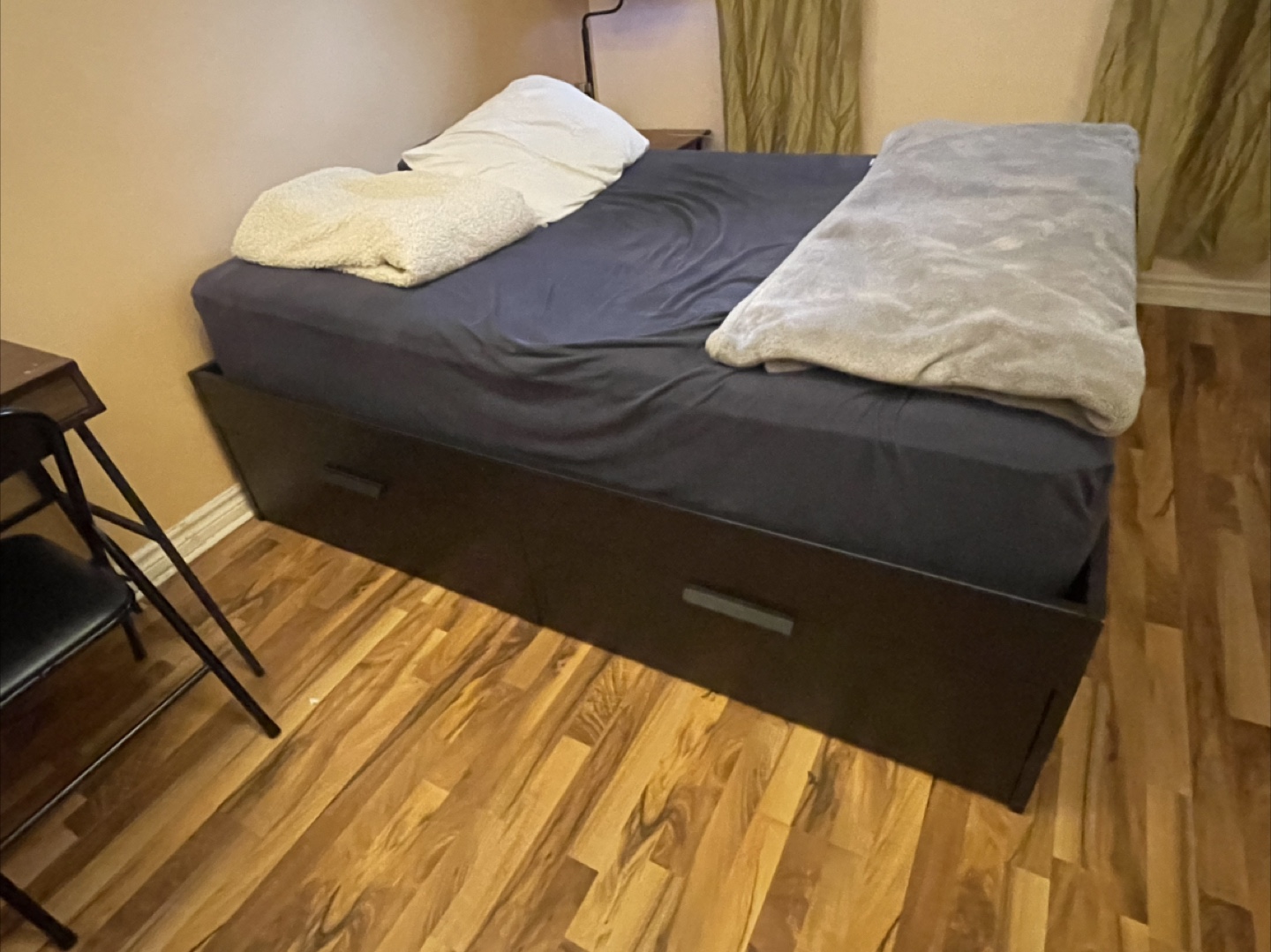 IKEA Brimnes Queen Bed Frame with Storage Drawers
