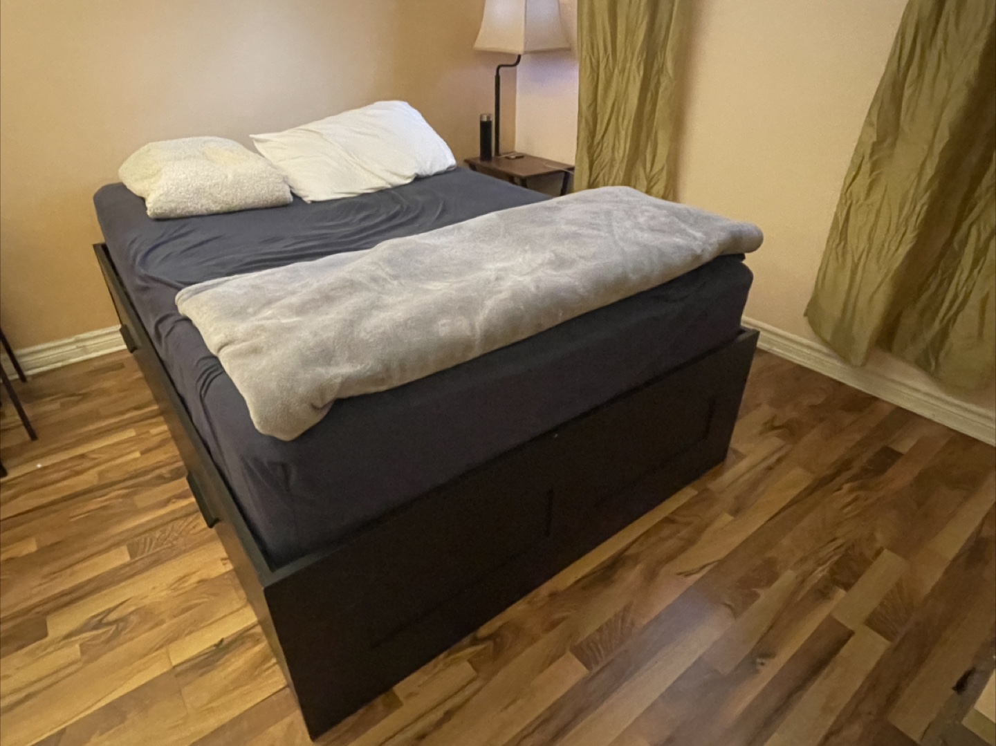 IKEA Brimnes Queen Bed Frame with Storage Drawers - photo 2