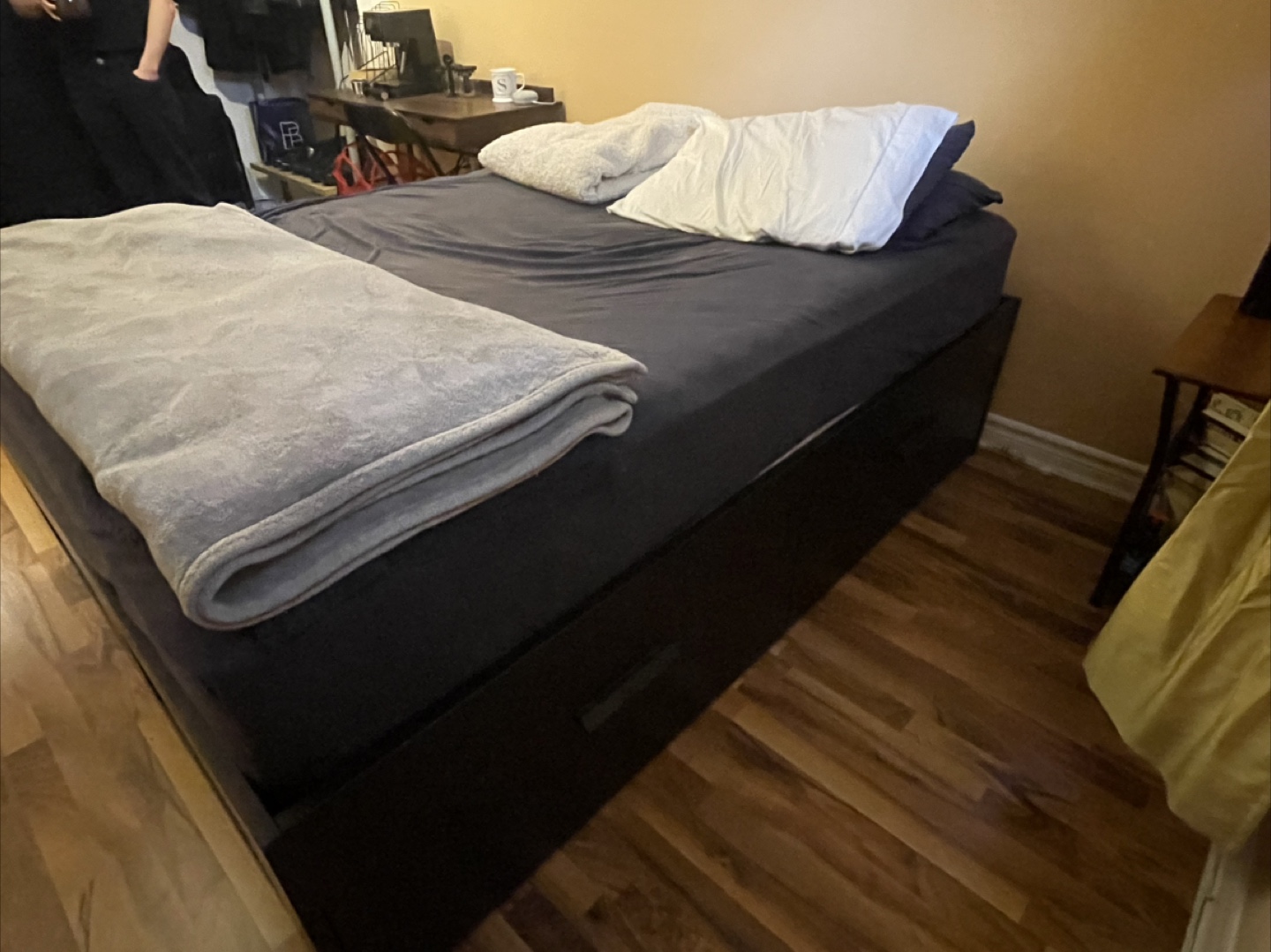 IKEA Brimnes Queen Bed Frame with Storage Drawers - photo 3