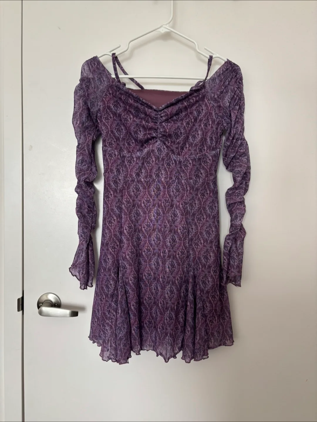 SHEIN Purple Patterned Dress thumbnail