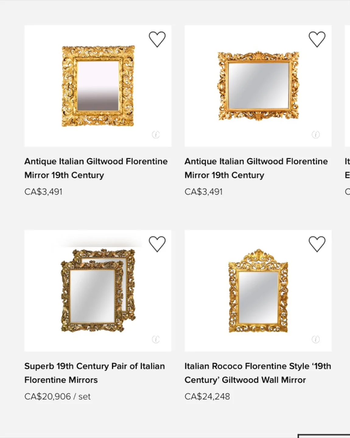 ⭐️Large wood Florentine scroll & acanthus framed antique mirror image indicator(10)