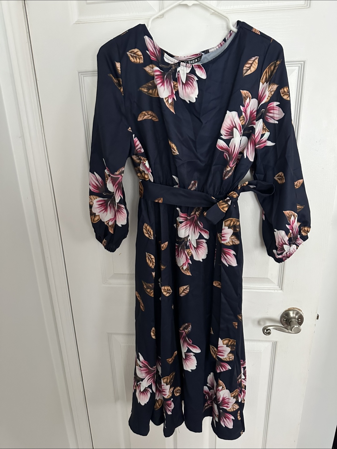 Shein navy blue floral midi dress - photo 2