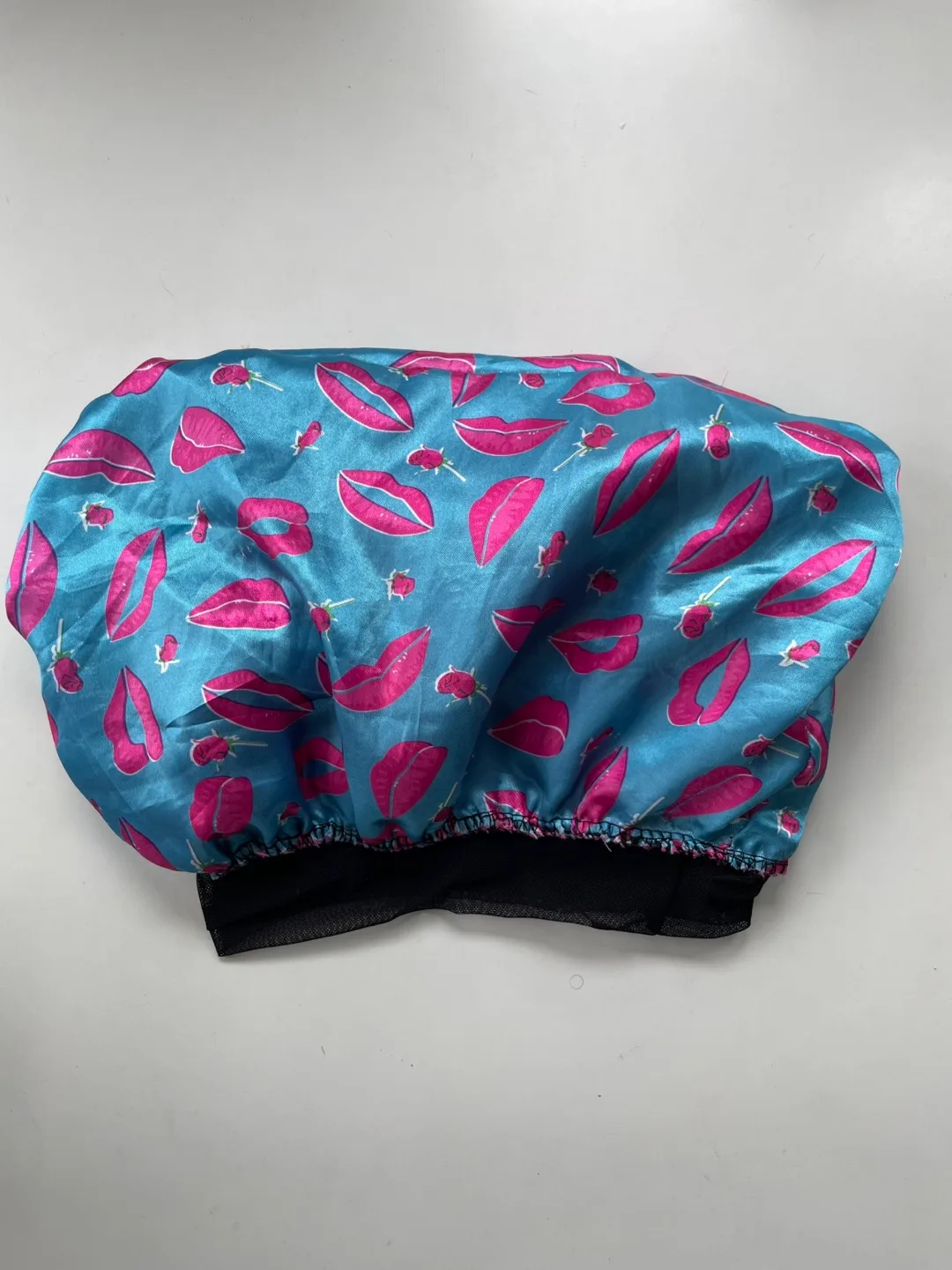 Pink and Blue Satin reversible Bonnet image indicator(3)