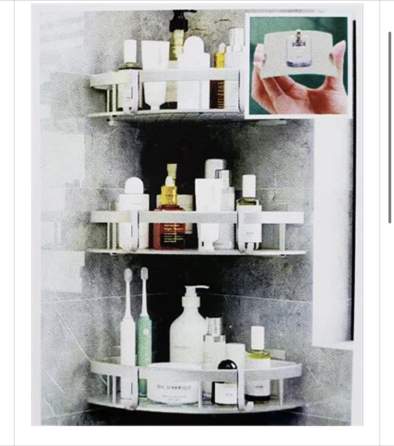 Thunderbay-GBSE Metal Stainless Steel 3 Shelf Shower Caddy Silve