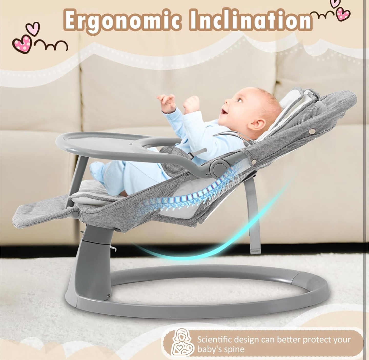 5-in-1 Deluxe Multi-Function Baby Bouncer with Remote - photo 3