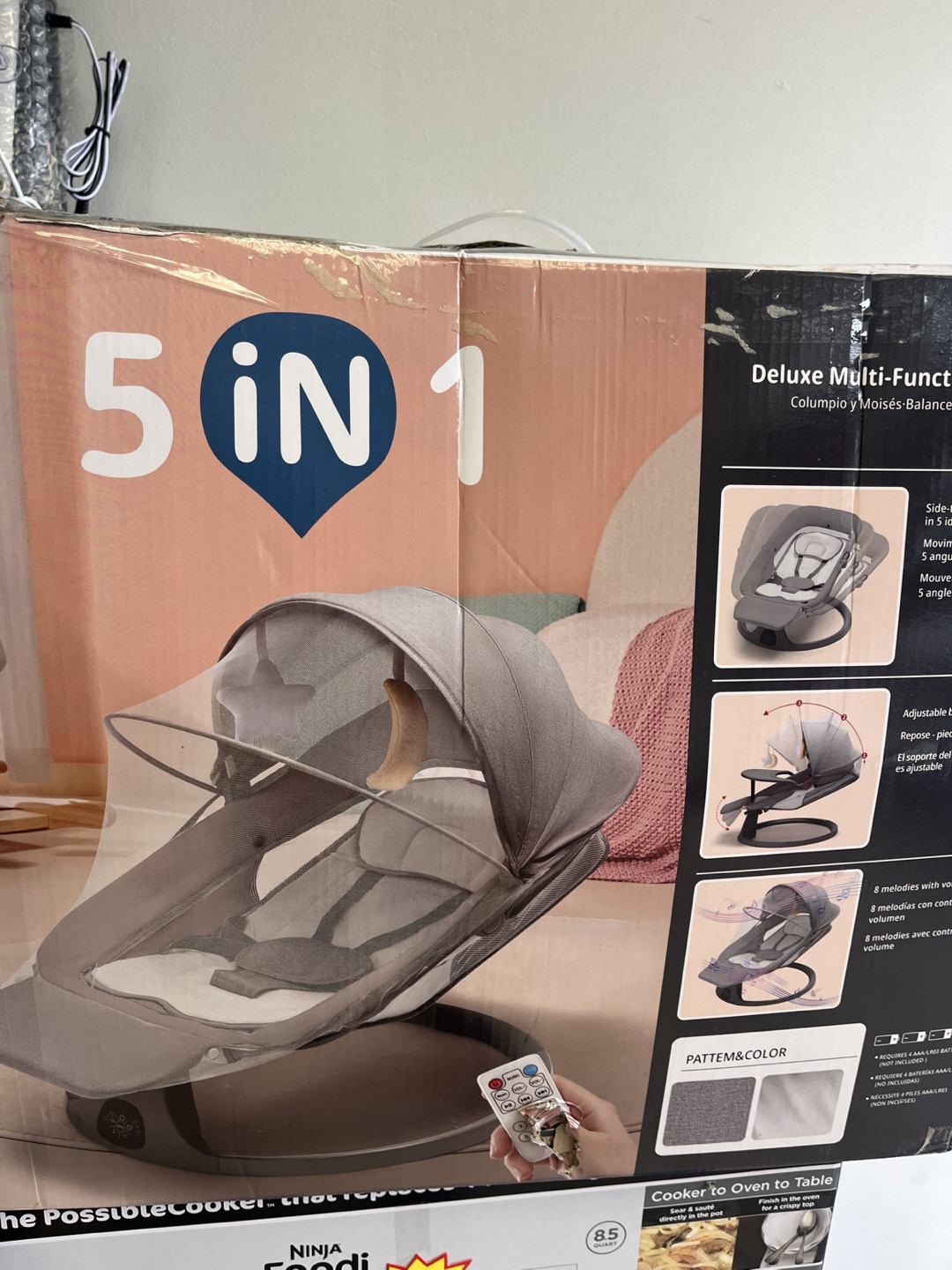 5-in-1 Deluxe Multi-Function Baby Bouncer with Remote - photo 5