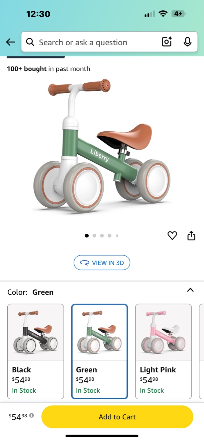 Liberry  Baby Balance Bike - Green - photo 4