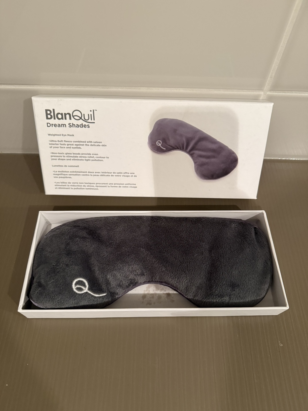 NEW - BlanQuil Dream Shades Weighted Sleep Mask (Navy)