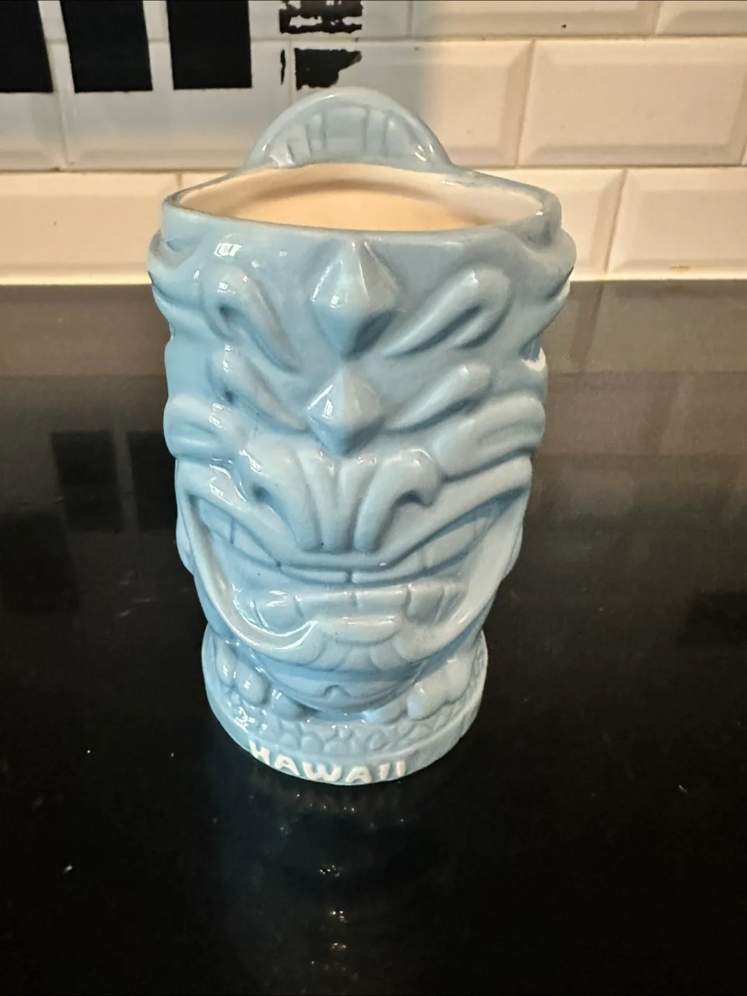 Vintage Blue Tiki Mug - OKC Co. 2014 thumbnail
