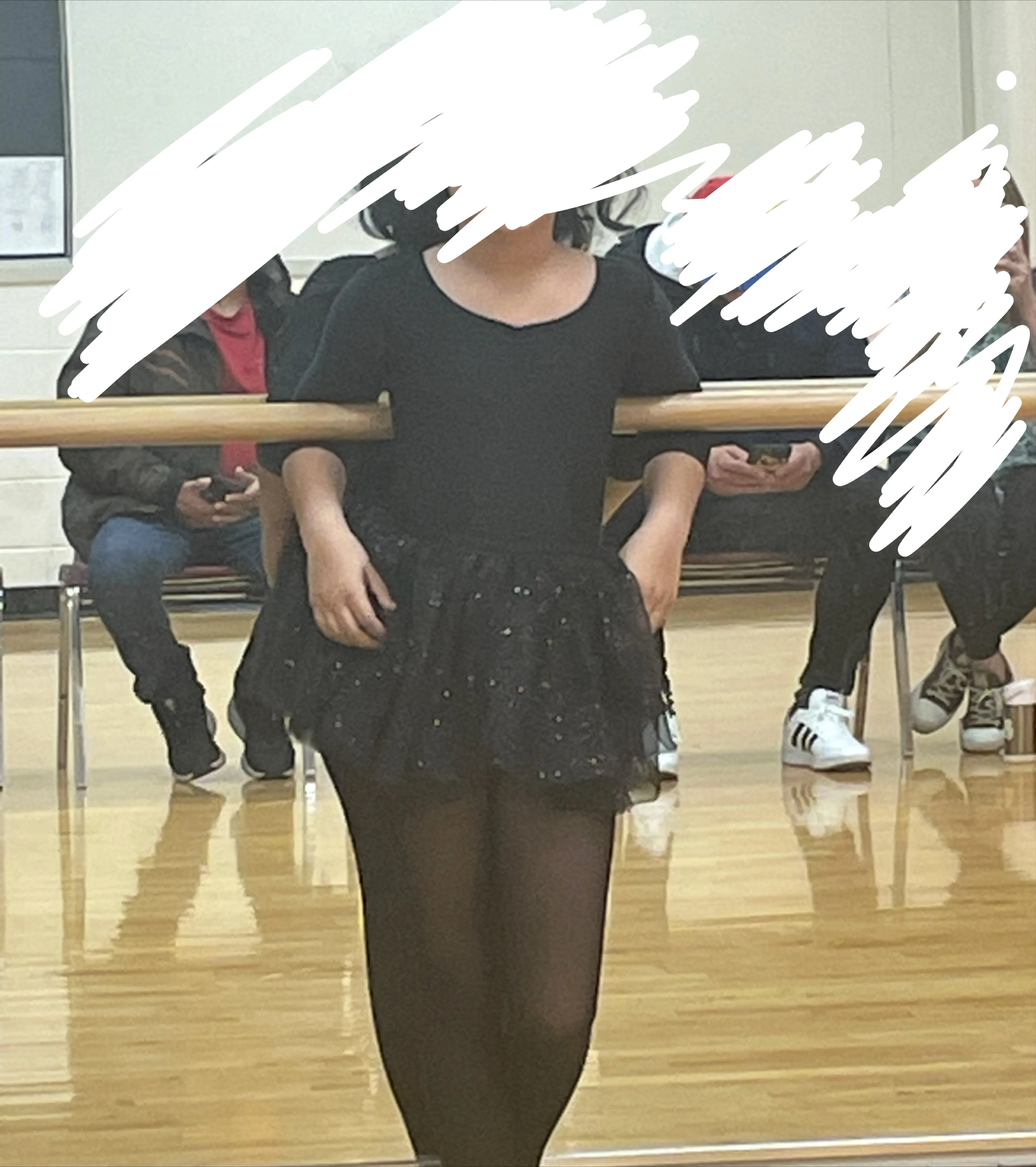 H&M Black Dance Dress with Tulle Skirt image indicator(4)