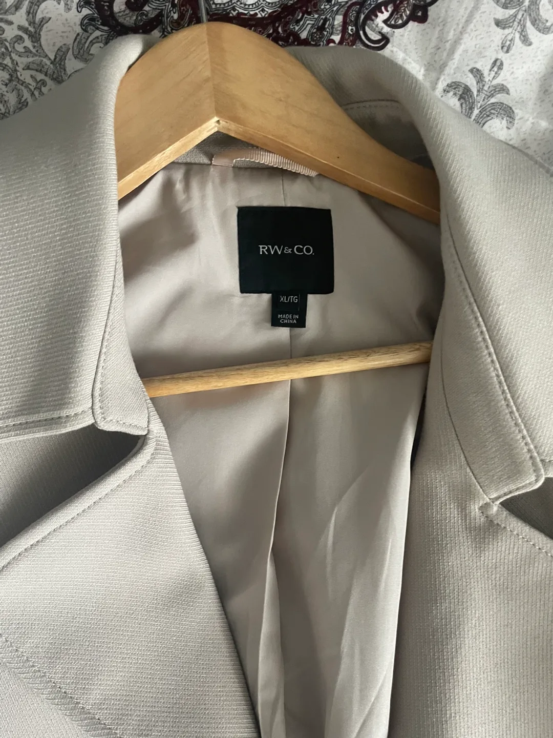 RW&CO. Beige Trench Coat - Size XL/TG thumbnail
