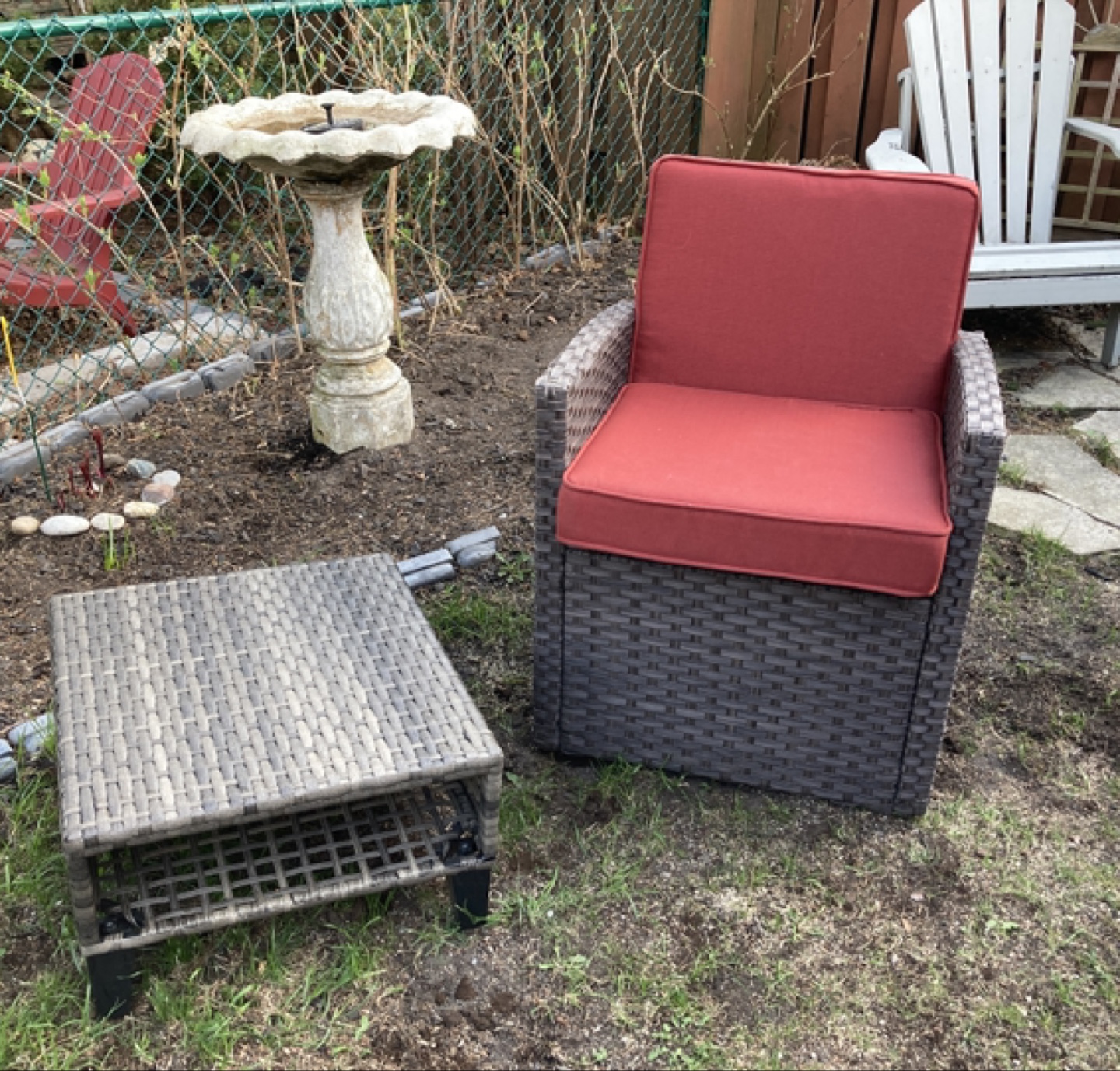 Patio Chair and Side Table Set
