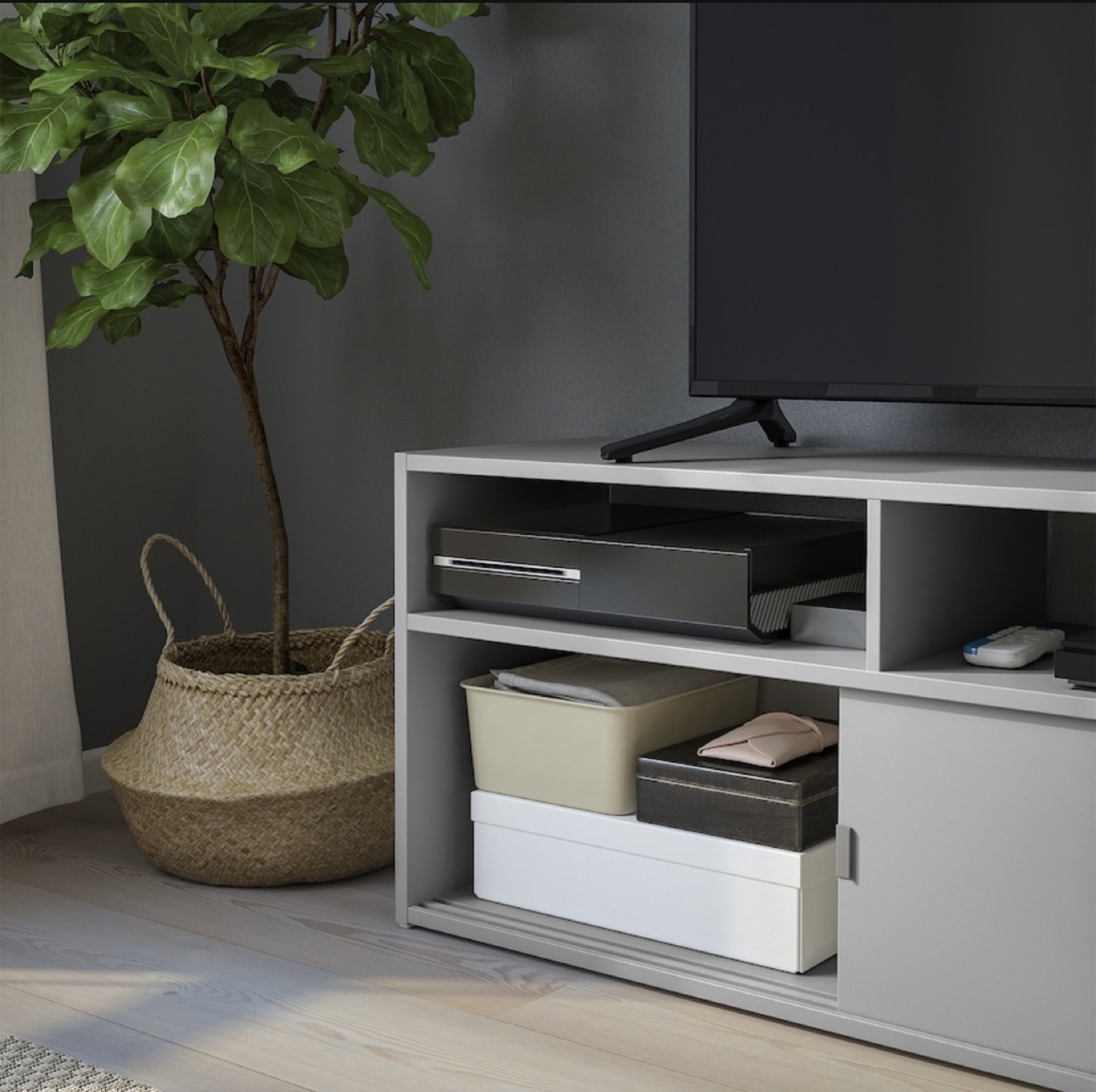 IKEA SPIKSMED TV Bench Light Grey - photo 4