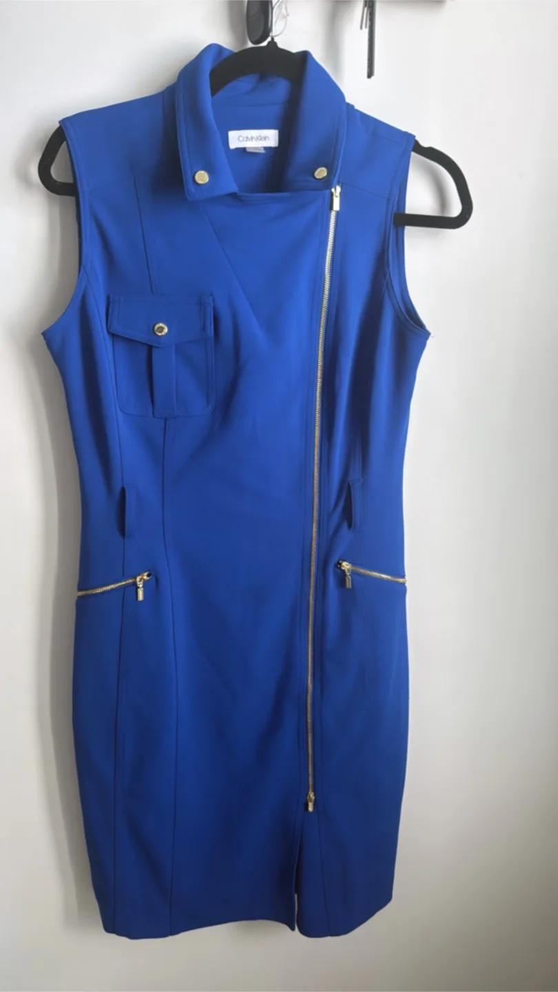 Calvin Klein Sleeveless Zip-Front Dress thumbnail