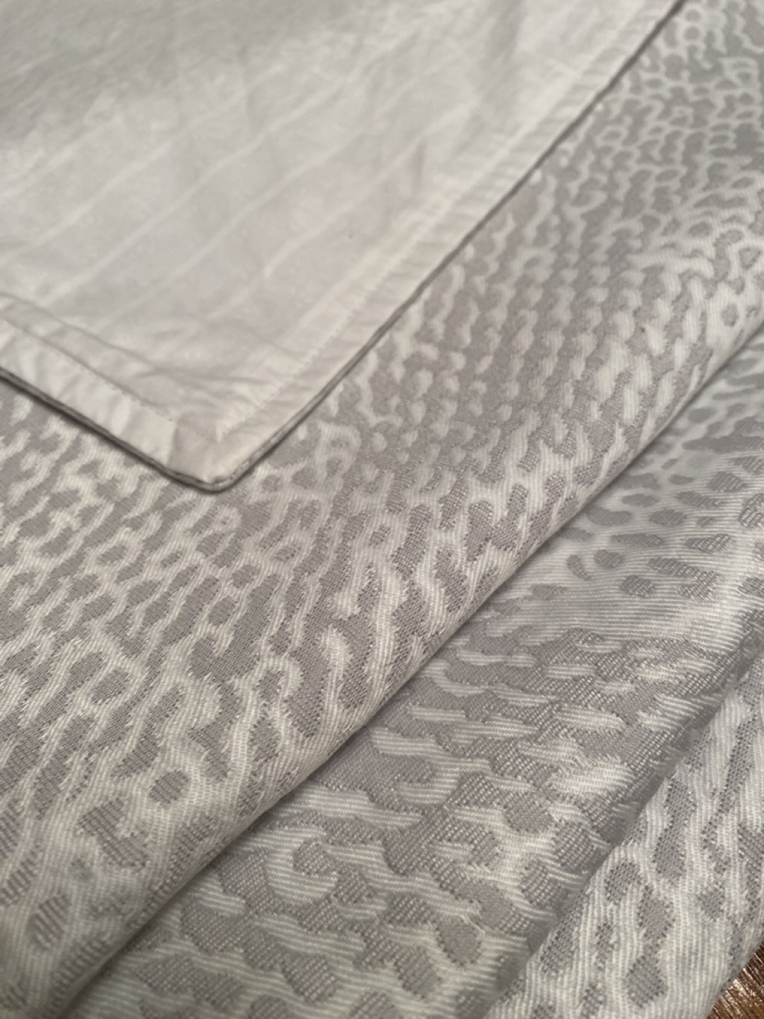 Set of Four Grey Leopard Print Placemats