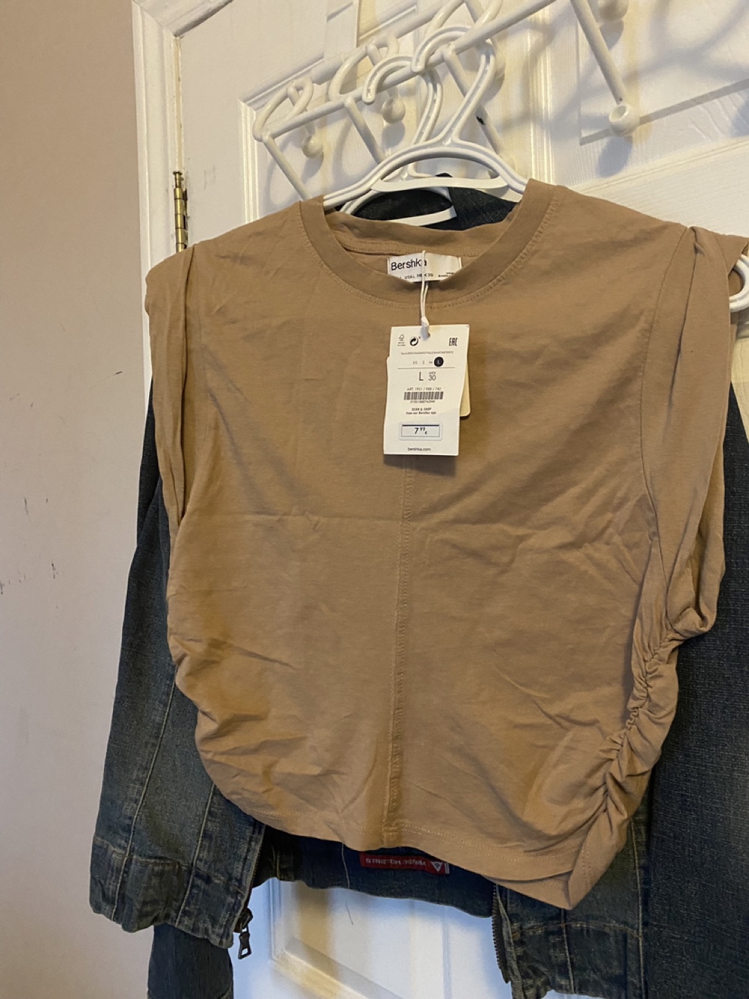 Bershka Brown Ruched Crop top - photo 3