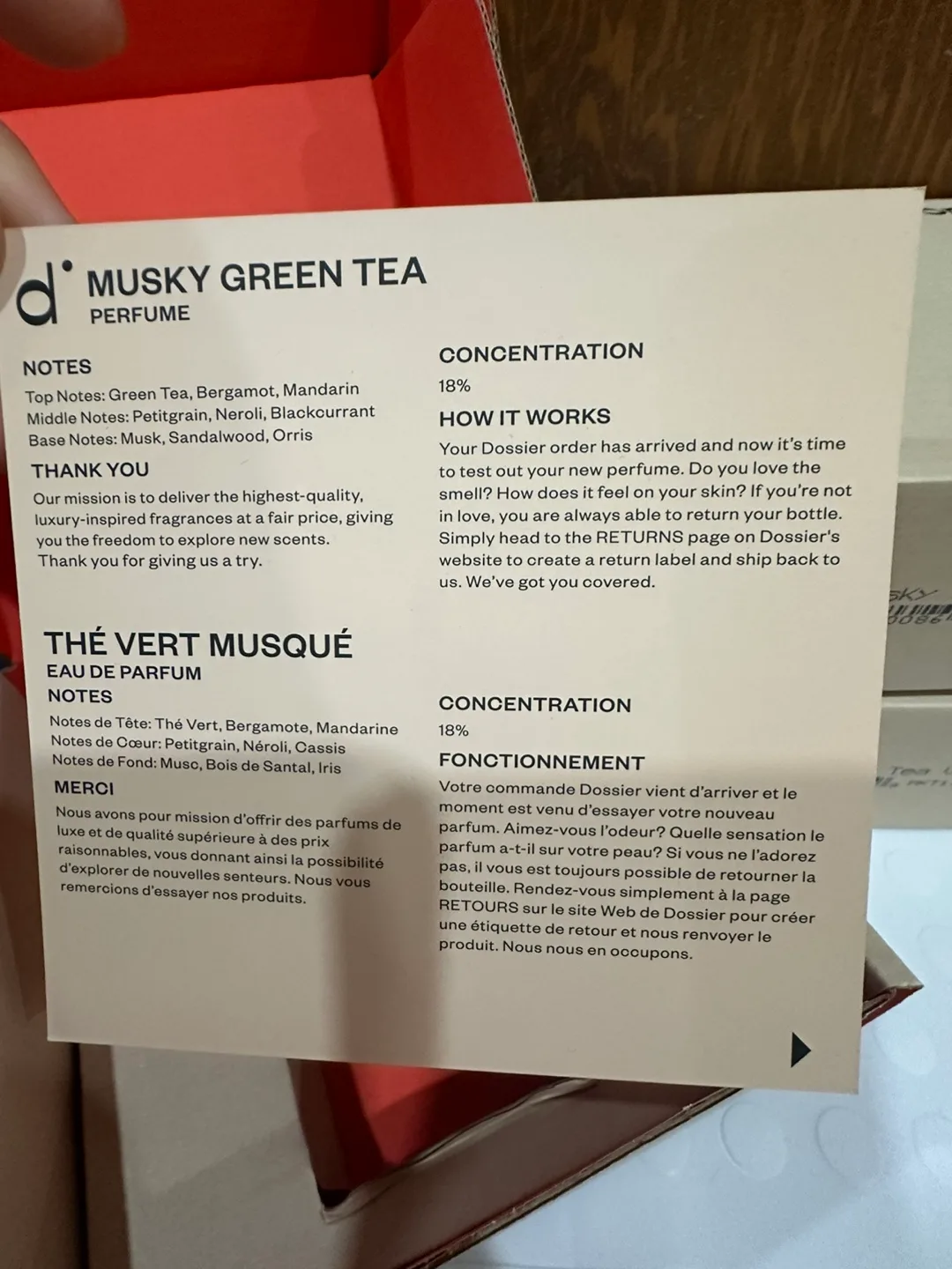 New Dossier Musky Green Tea Perfume image indicator(2)