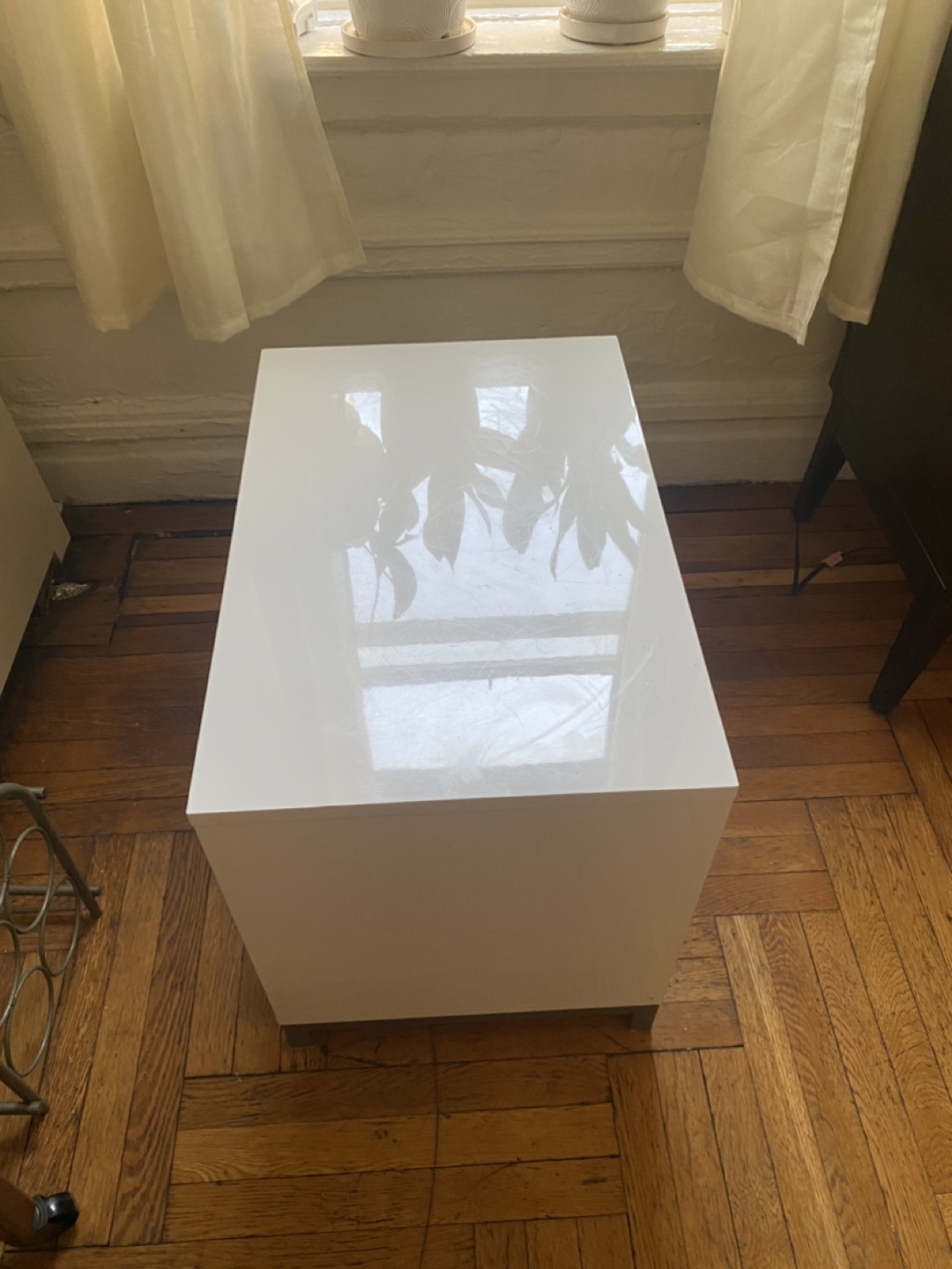 CB2 White Nightstand with Drawer - photo 4