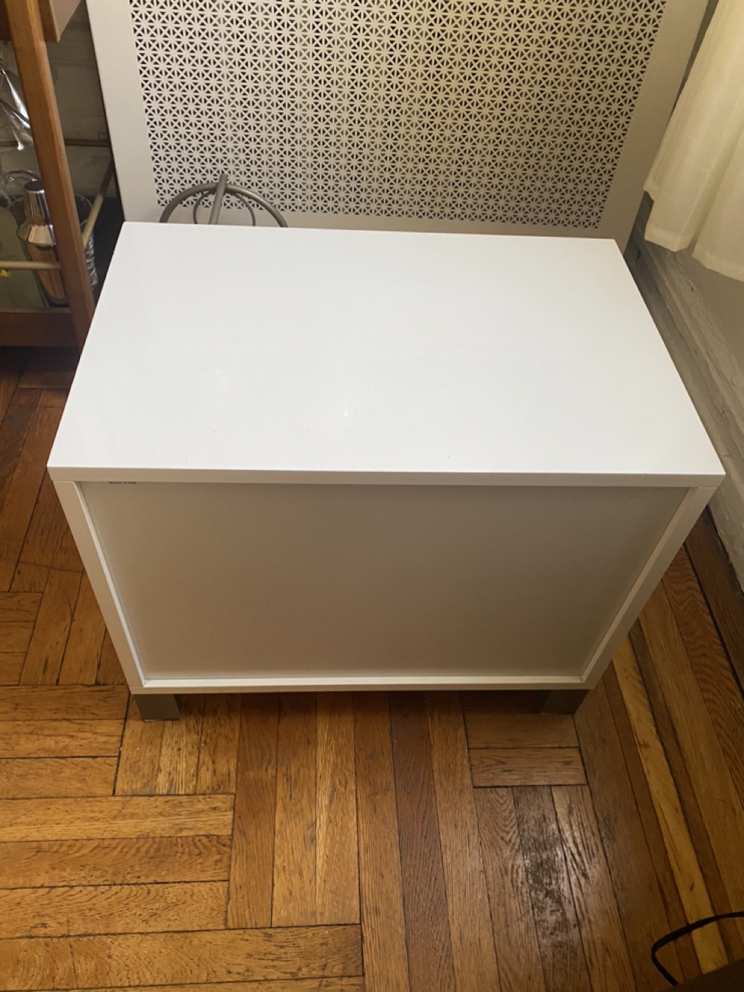 CB2 White Nightstand with Drawer - photo 5