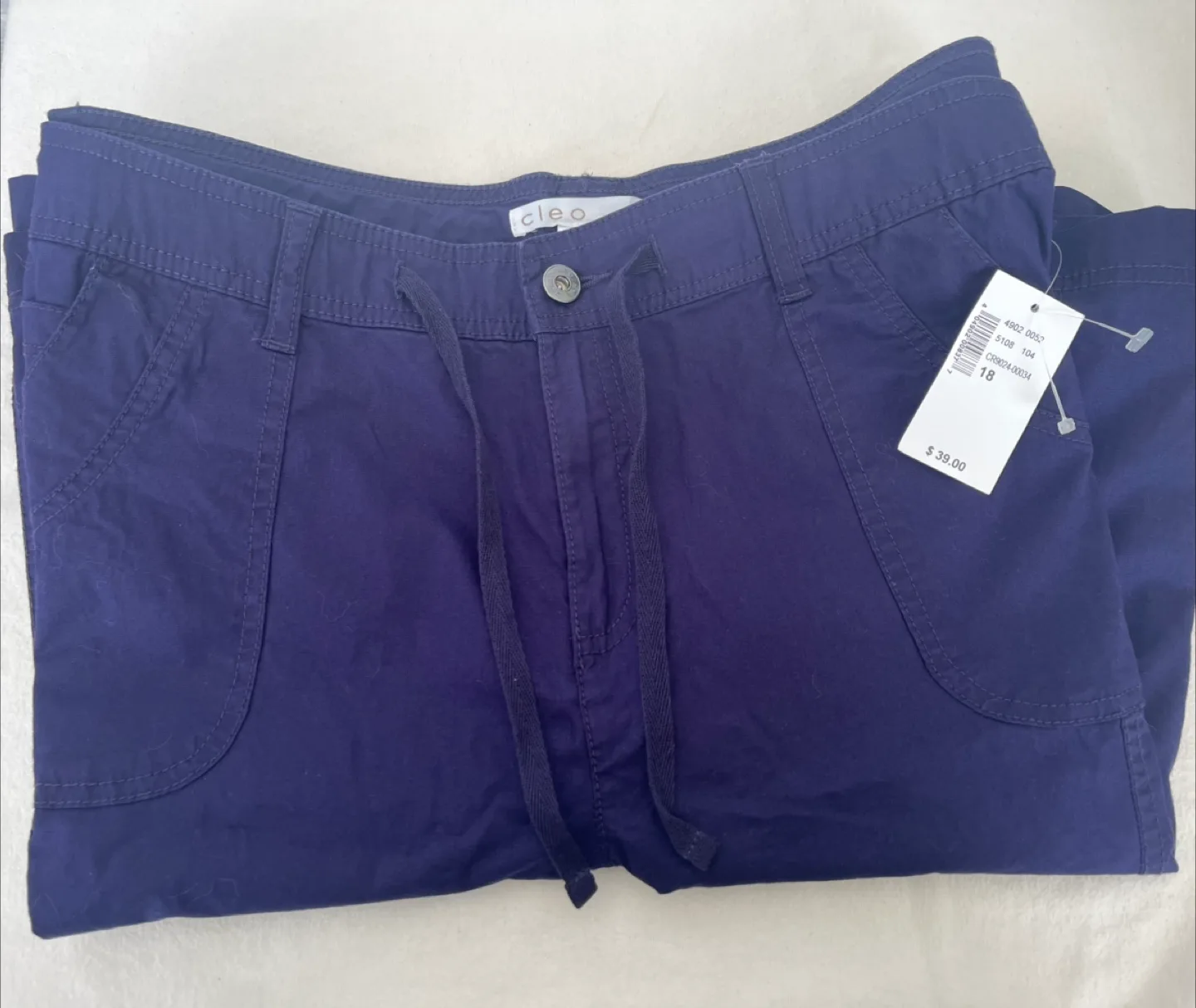 Brand New Cleo Size 18 Dark Purple Shorts thumbnail