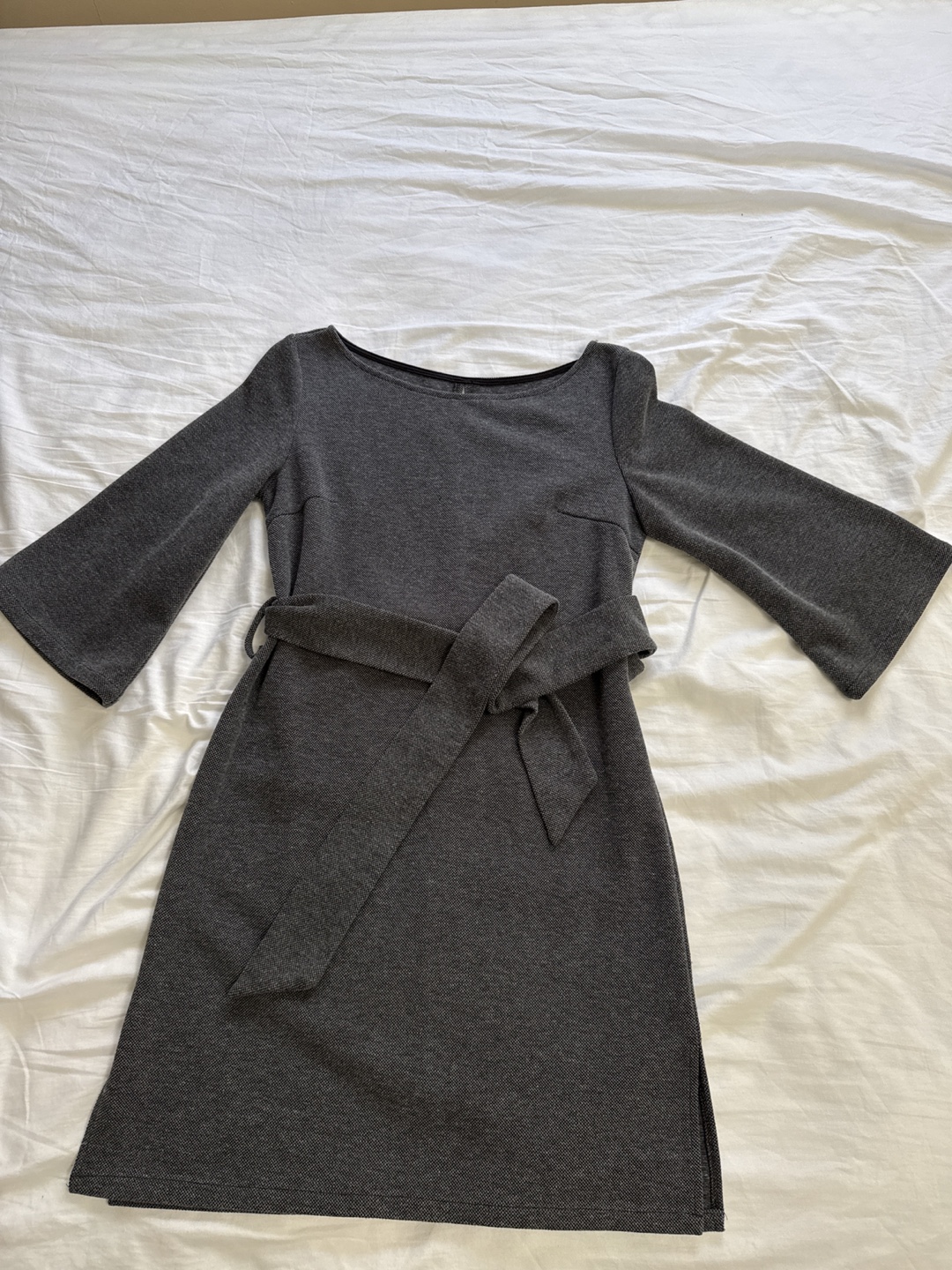 Grey Belted Dress Size M