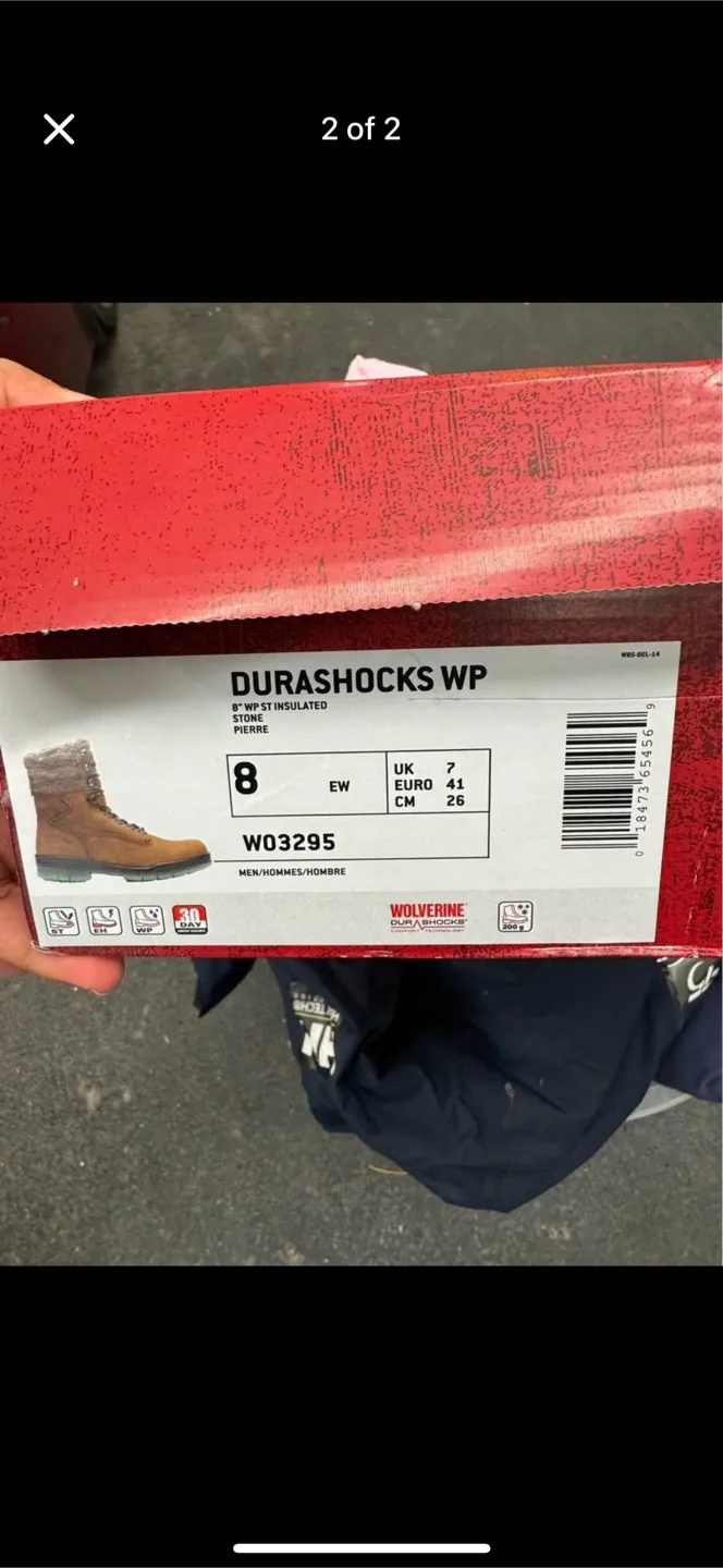 Wolverine Durashocks WP Insulated Boots - Size 8 EW
