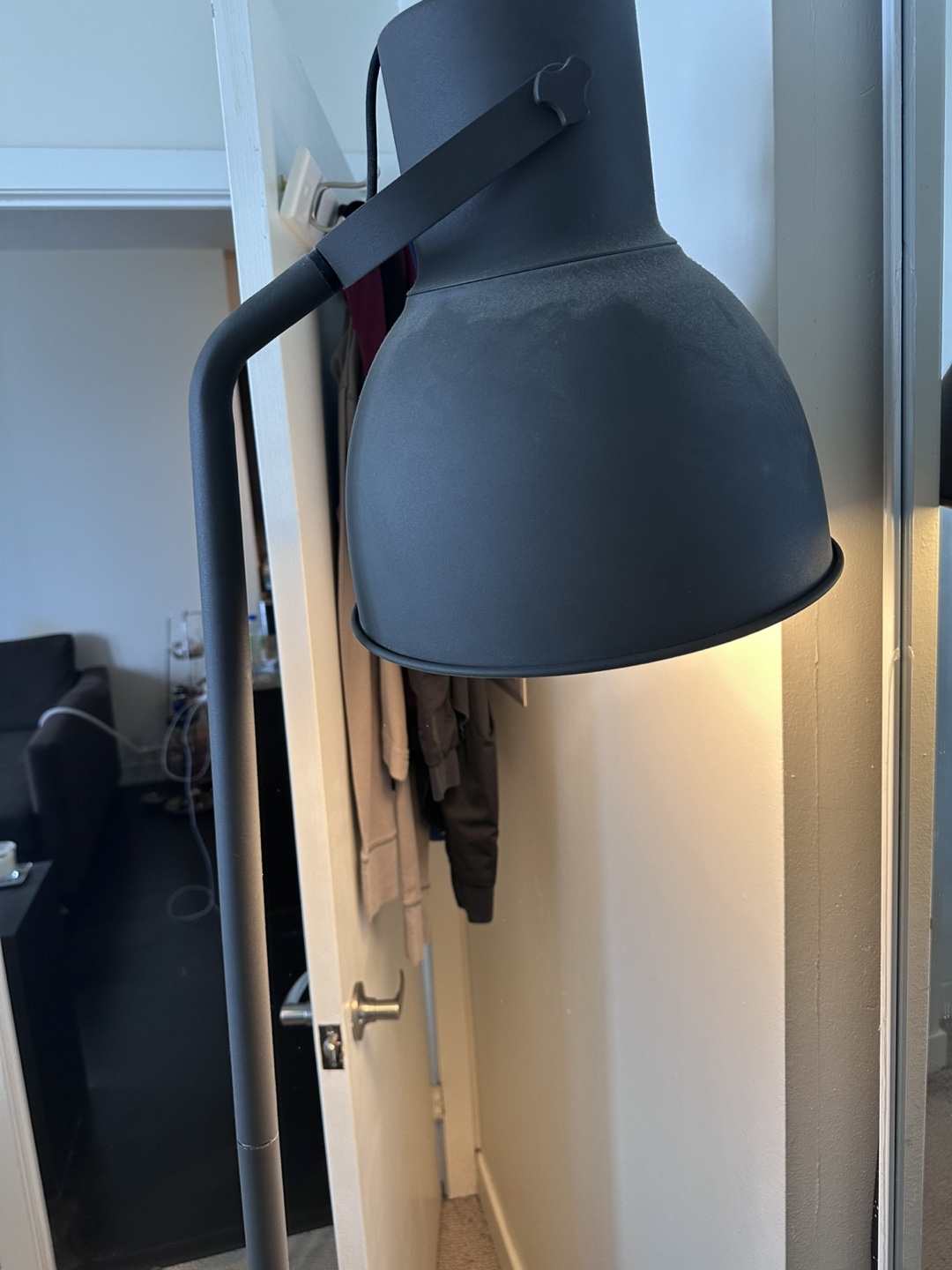 IKEA Dark Grey Adjustable Floor Lamp - Extra Light bulb included - photo 4