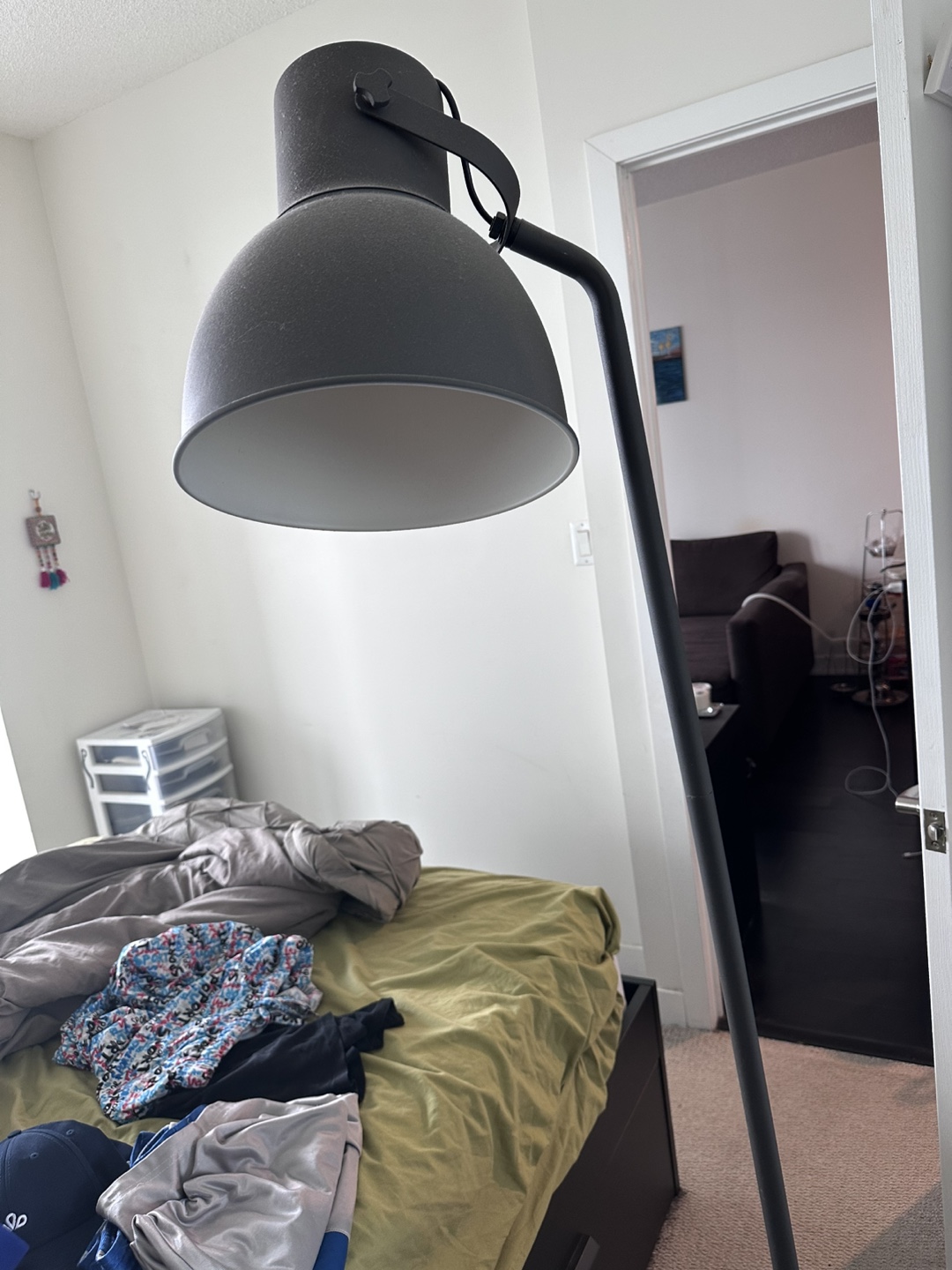IKEA Dark Grey Adjustable Floor Lamp - Extra Light bulb included - photo 5