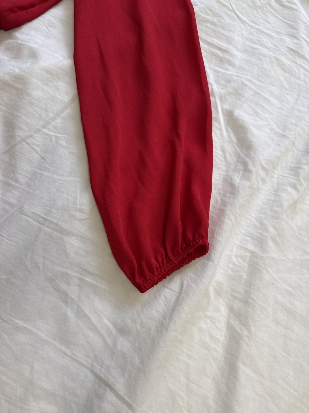 Red Tiered Mini Dress with Mock Neck - photo 3