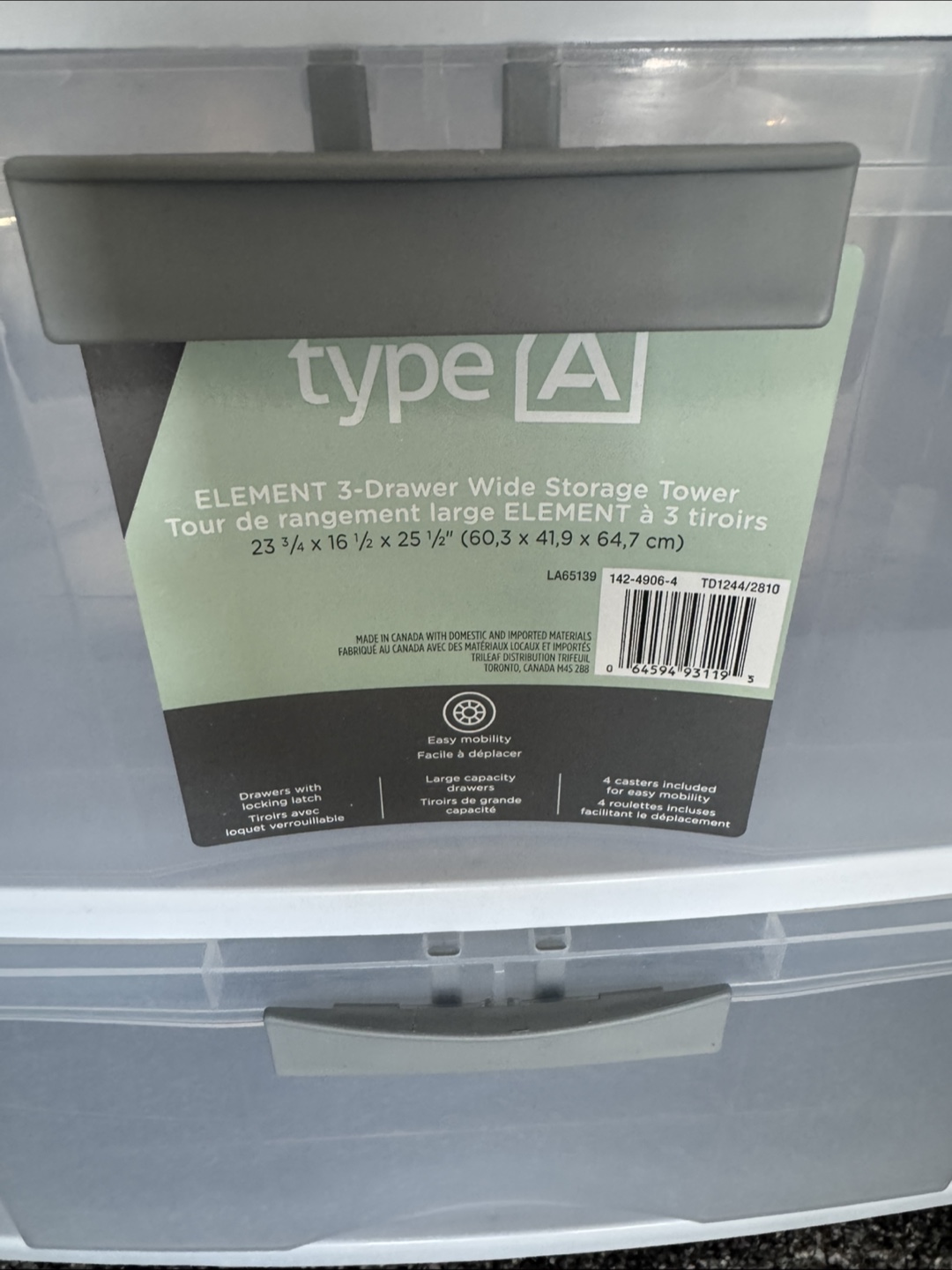 Type A Element 3-Drawer Wide Storage Tower - photo 2