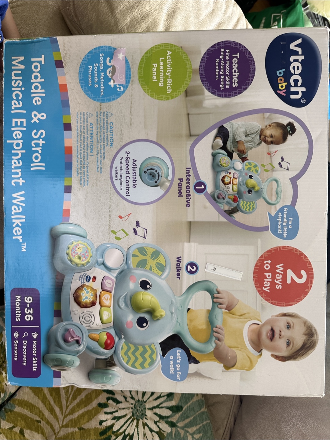 VTech Baby Toddler & Stroll Musical Elephant Walker 9-36 Months