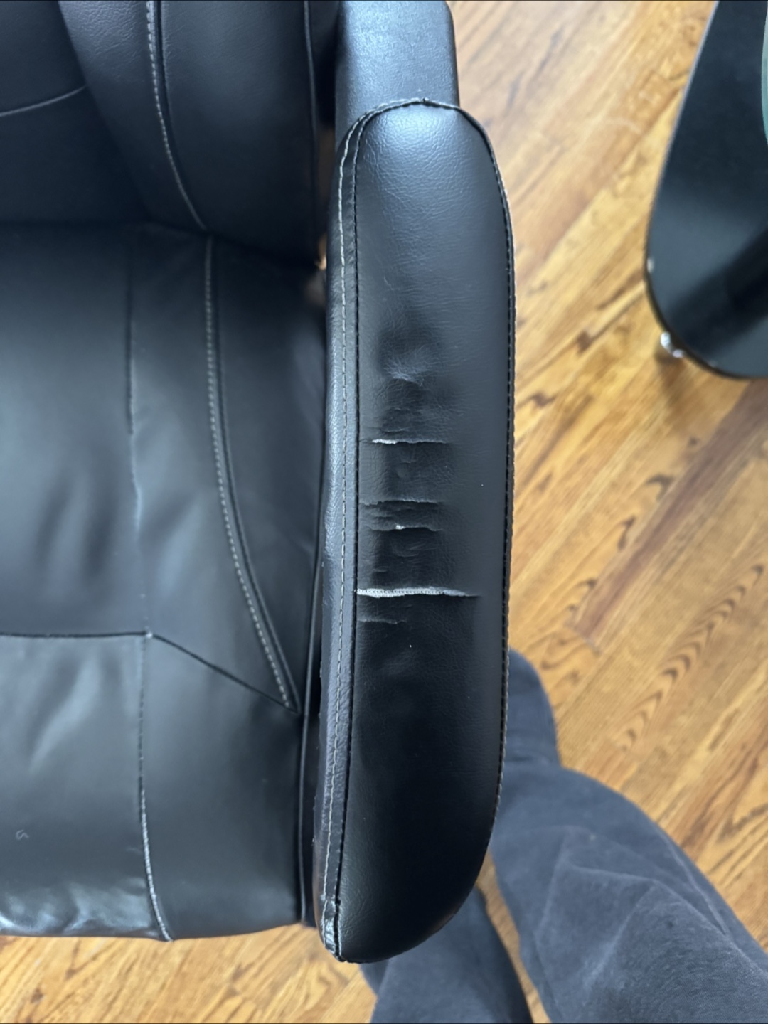 Black Leather Office Chair - photo 3