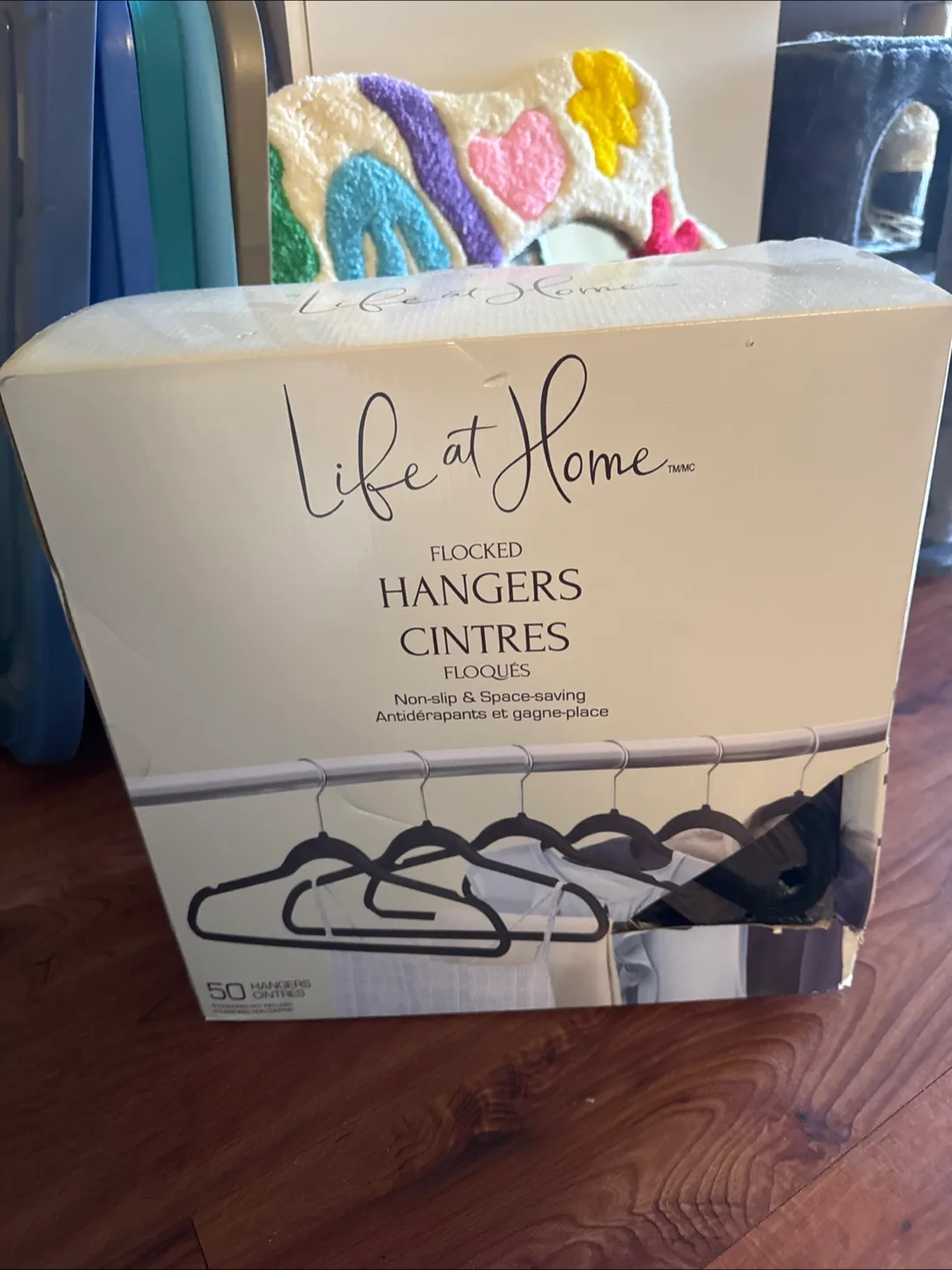Life at Home Flocked Hangers - 50 Pack