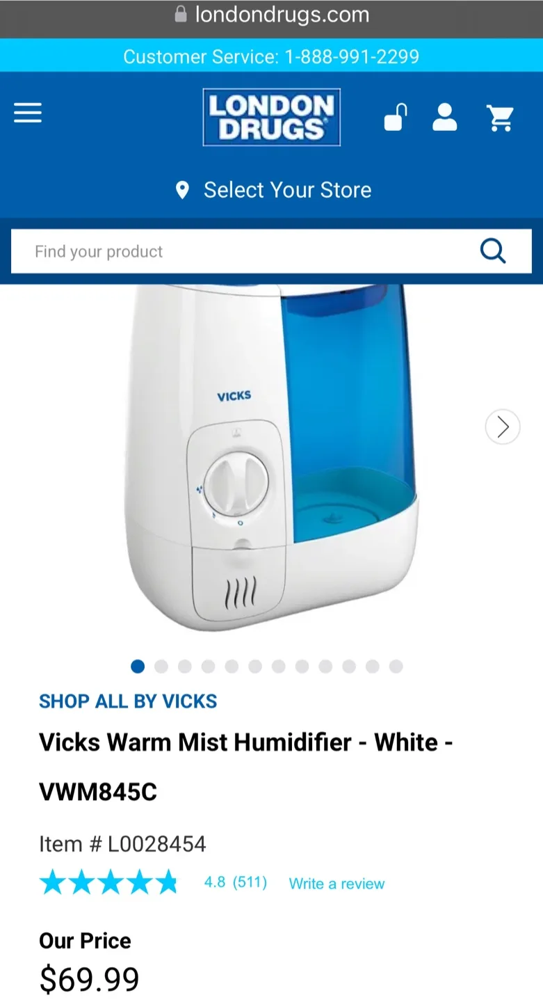 Vicks warm mist humidifier image indicator(4)