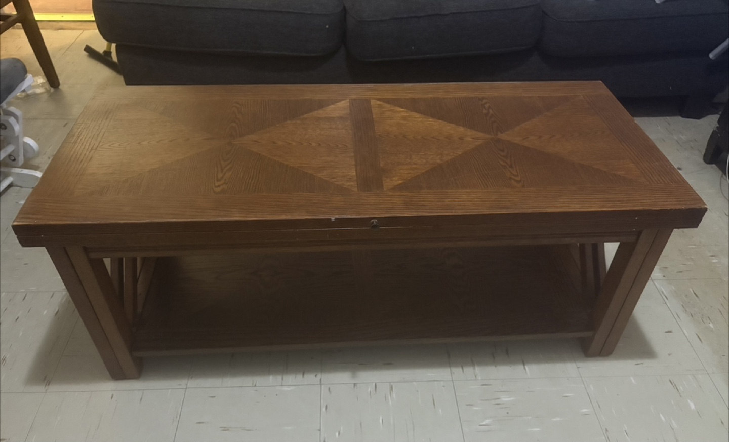 Brown Wooden Lift-Top Coffee Table - photo 2